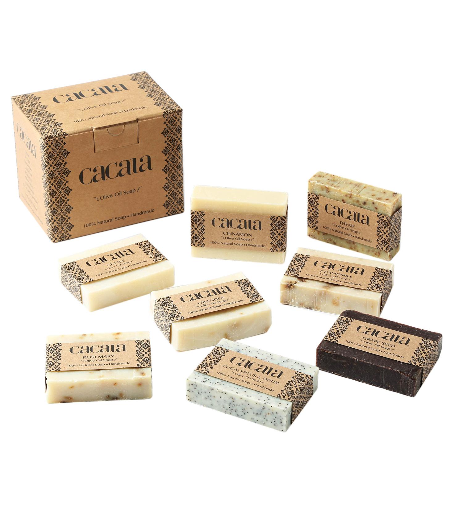 Cacala 100% Natural Organic Olive Oil Soap Set of 8 - Nourishing Men s & Women s Soap Bars - Handmade in Turkey - Perfect Organic Gift Idea - Buy Online on GoSupps.com