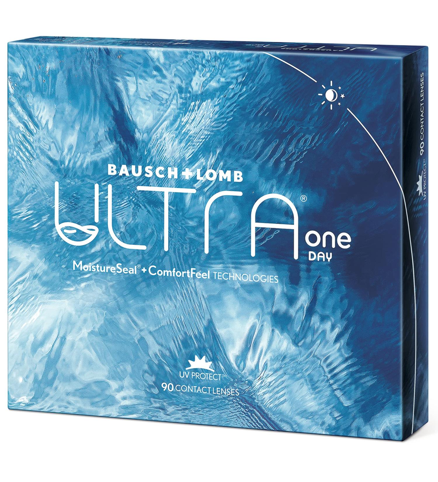 Bausch + Lomb Ultra One Day Spherical Daily Contact Lenses - Premium Soft Lenses 90 Pack BC 8.6 mm Dia 14.2 mm -3.25 Diopter - Buy Online on GoSupps.com