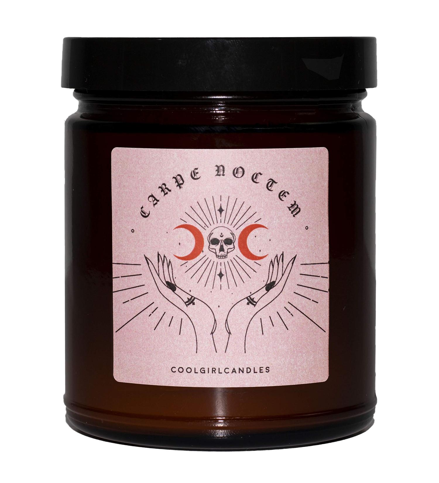 Cool Girl Candles | Carpe Noctem - Luxury Masculine Scented Candle | Bergamot Black Pepper Lavender | Coconut Soy Wax | Strong Home Fragrance | Dark Academia Decor | 9 oz 55 Hour Burn Time - Buy Online on GoSupps.com