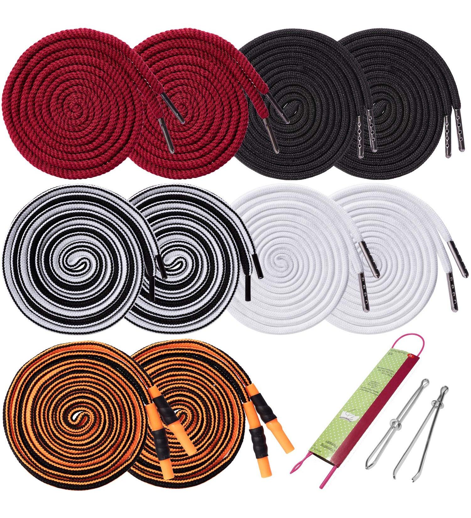 10Pcs Durable Drawstring Replacement Set - 52Inches, 5 Colors, 3 Threader Tools - Ideal for Shorts, Pants, Sweatshirts & Hoodies - Buy Online on GoSupps.com