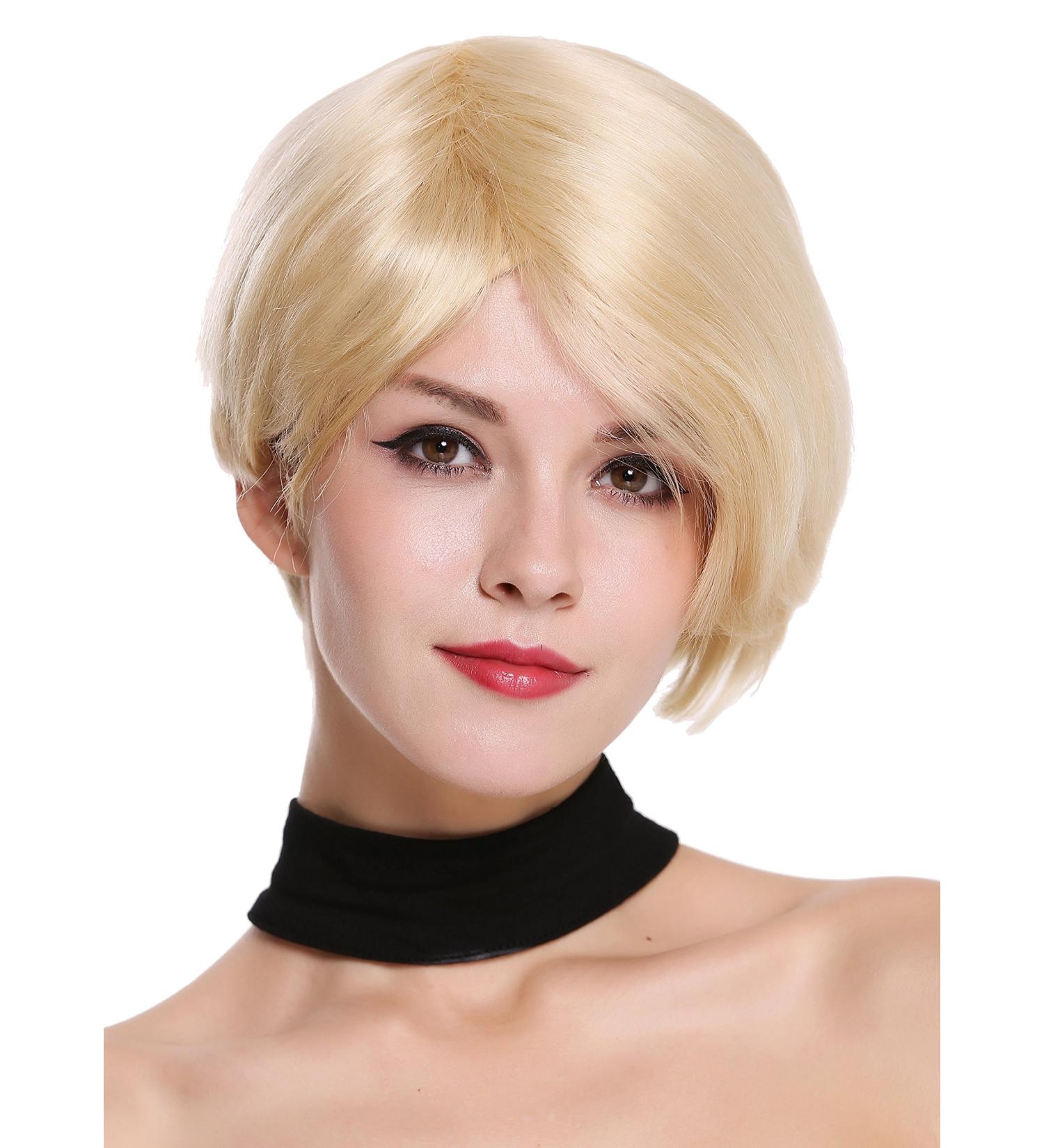 WIG ME UP RGH-5334-HH-613 | Platinum Blonde Human Hair Wig | Short Straight Voluminous Ladies Wig - Buy Online on GoSupps.com