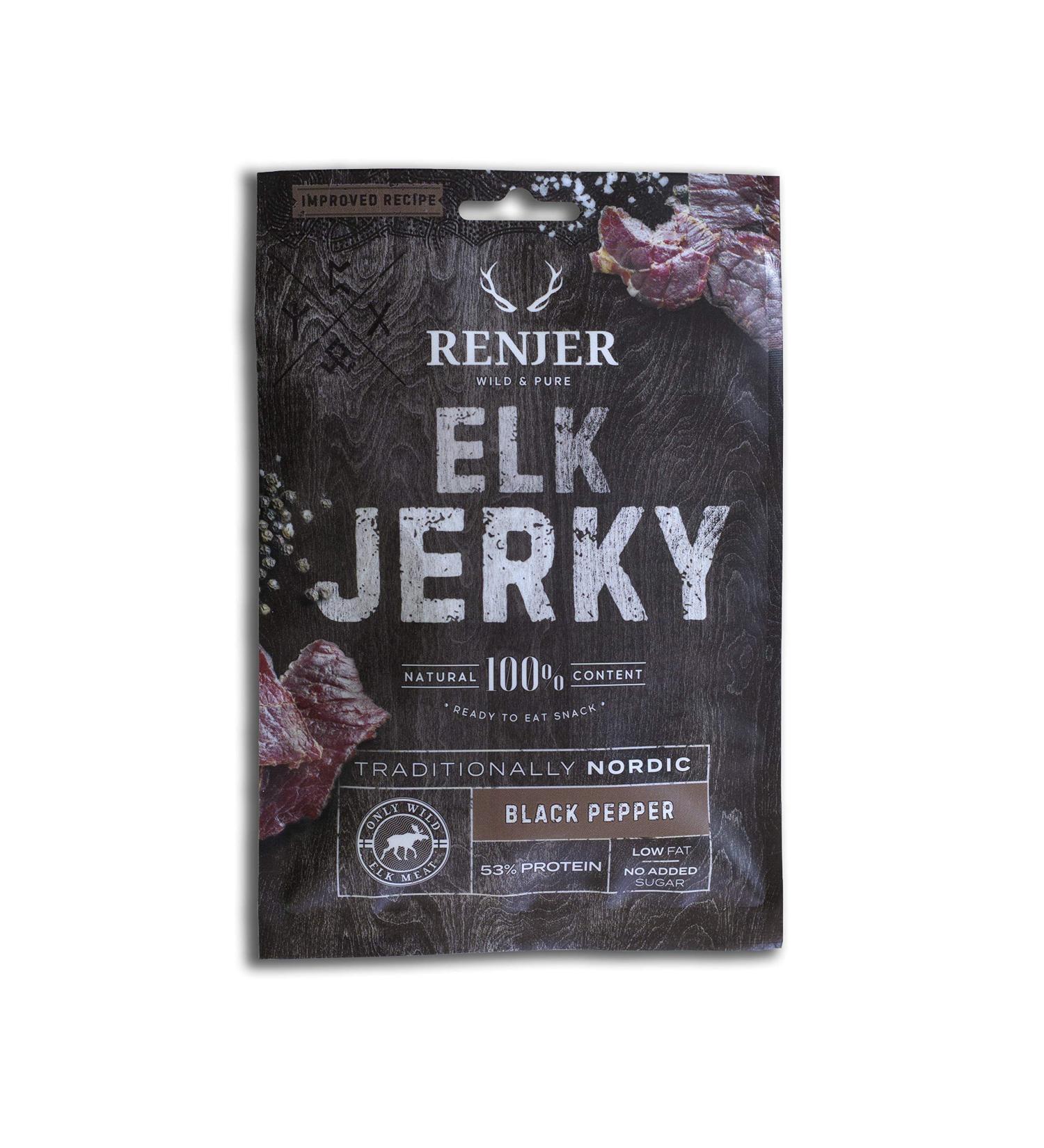  Renjer Renjer Wild & Pure Nordic Black Pepper Jerky Momentum 25 g - Buy Online on GoSupps.com