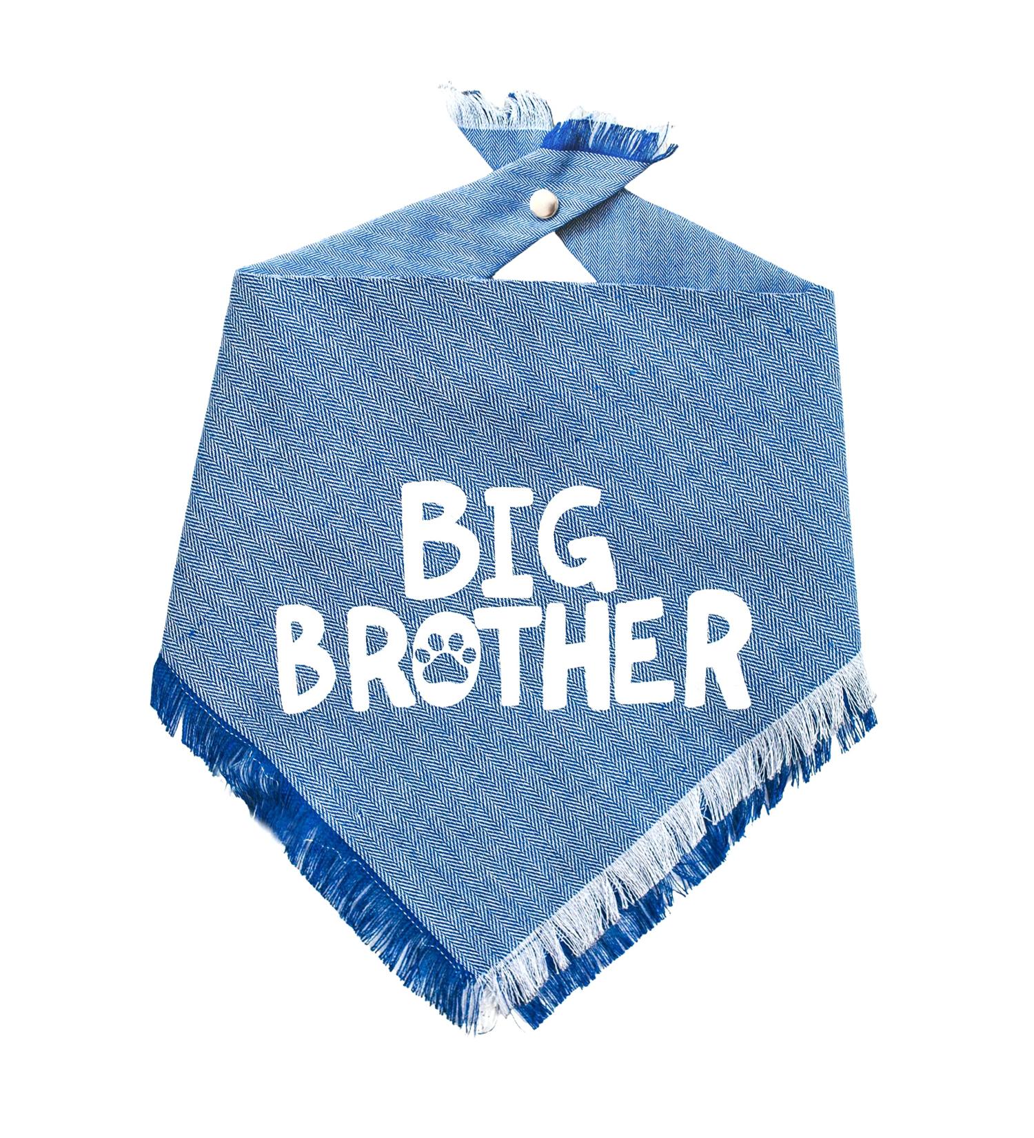 Blue Big Brother Dog Bandana for Pregnancy Announcement - Pet Photo Prop & Handkerchief for Medium to Large Dogs - Buy Online on GoSupps.com