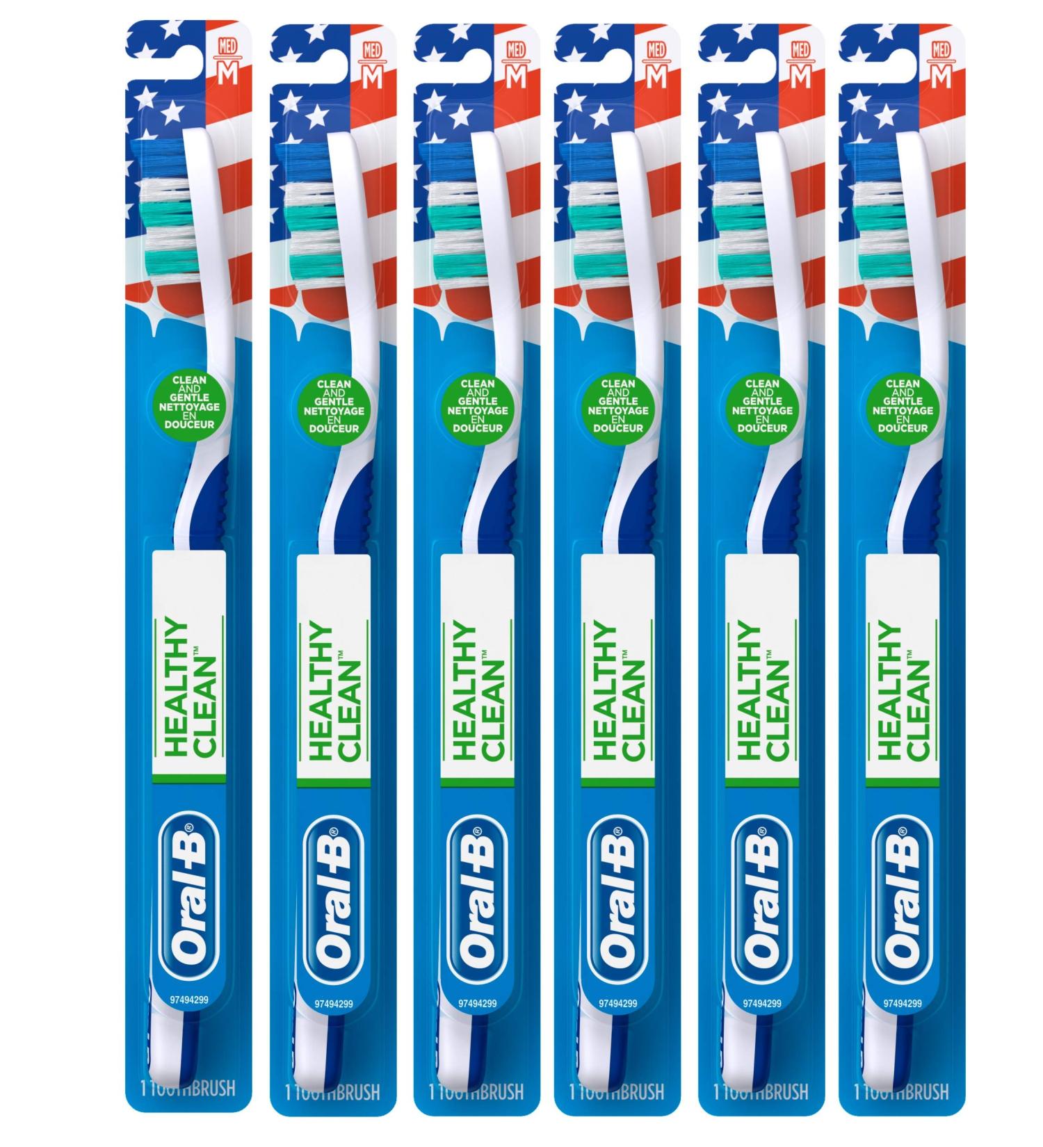 Oral-B Healthy Clean Toothbrush Medium 6-Pack - Buy Online Now - Buy Online on GoSupps.com