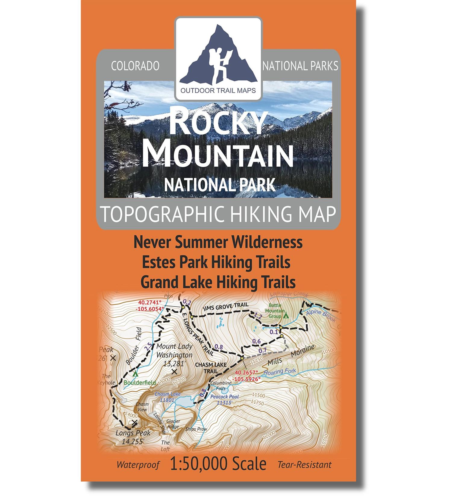 Rocky Mountain National Park 2018 Topographic Hiking Map by Outdoor Trail Maps LLC - Buy Online on GoSupps.com