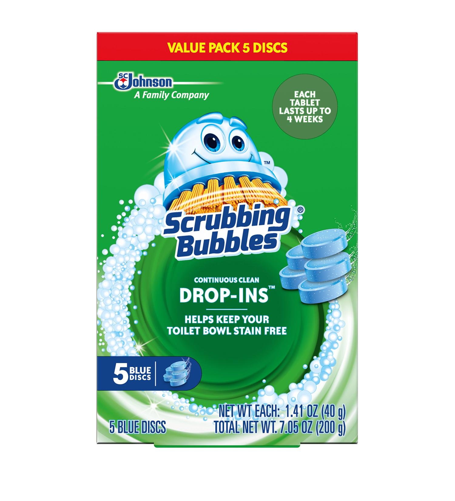 Scrubbing Bubbles Toilet Cleaner Drop Ins 5-Count - 7.05 oz Single Box - Buy Online on GoSupps.com