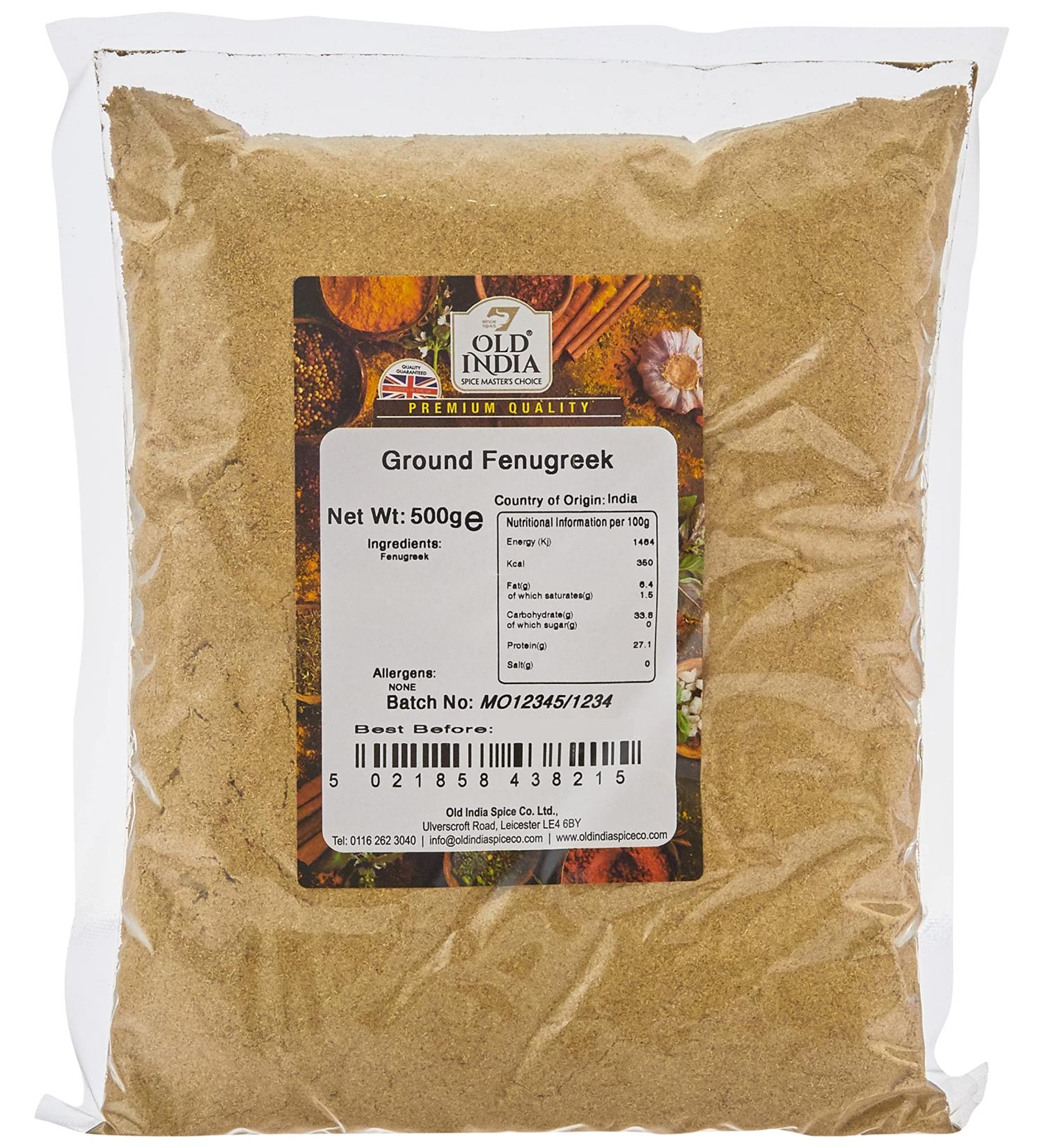 Old India Ground Fenugreek 500g - Premium Quality Spice for Cooking | 500g Pack - Buy Online on GoSupps.com