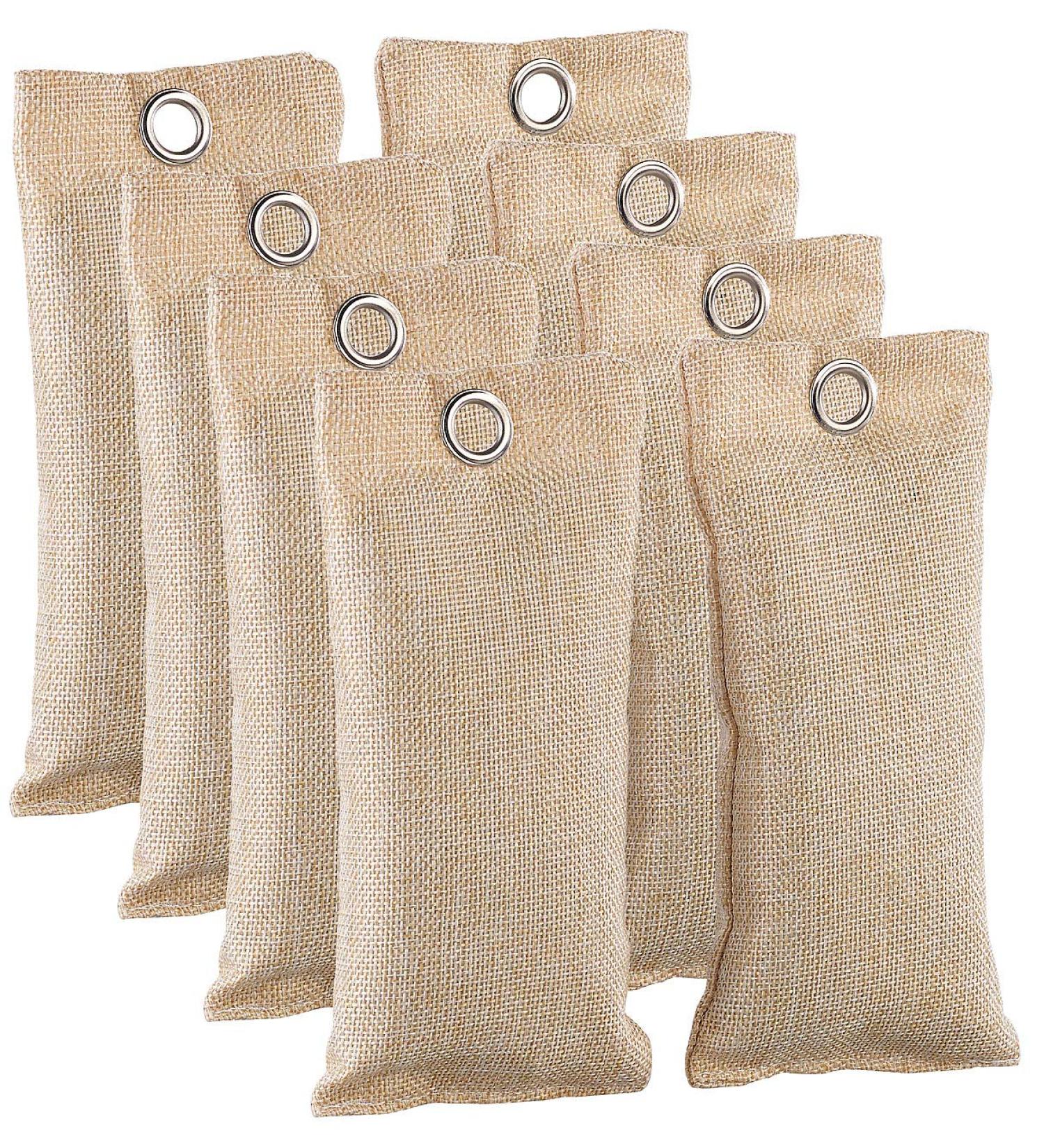 Newgen Medicals Bamboo Coal Bag - 2-in-1 Shoe Freshener & Deodorizer with Activated Carbon (8x75g) - Odor Mitigating & Dehumidifier for Fresh Shoes - Buy Online on GoSupps.com