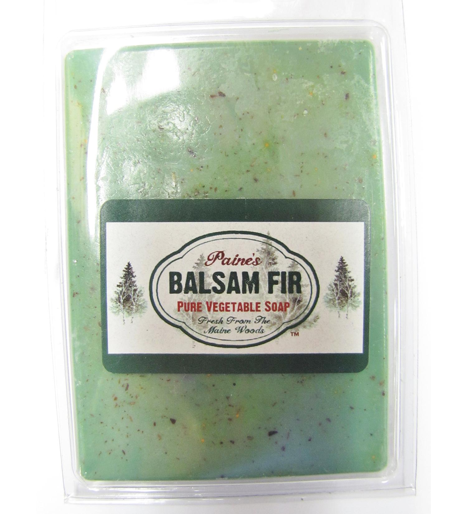 Paine's Balsam Fir Pure Vegetable Soap 6 oz bar Maine made exfoliates natural