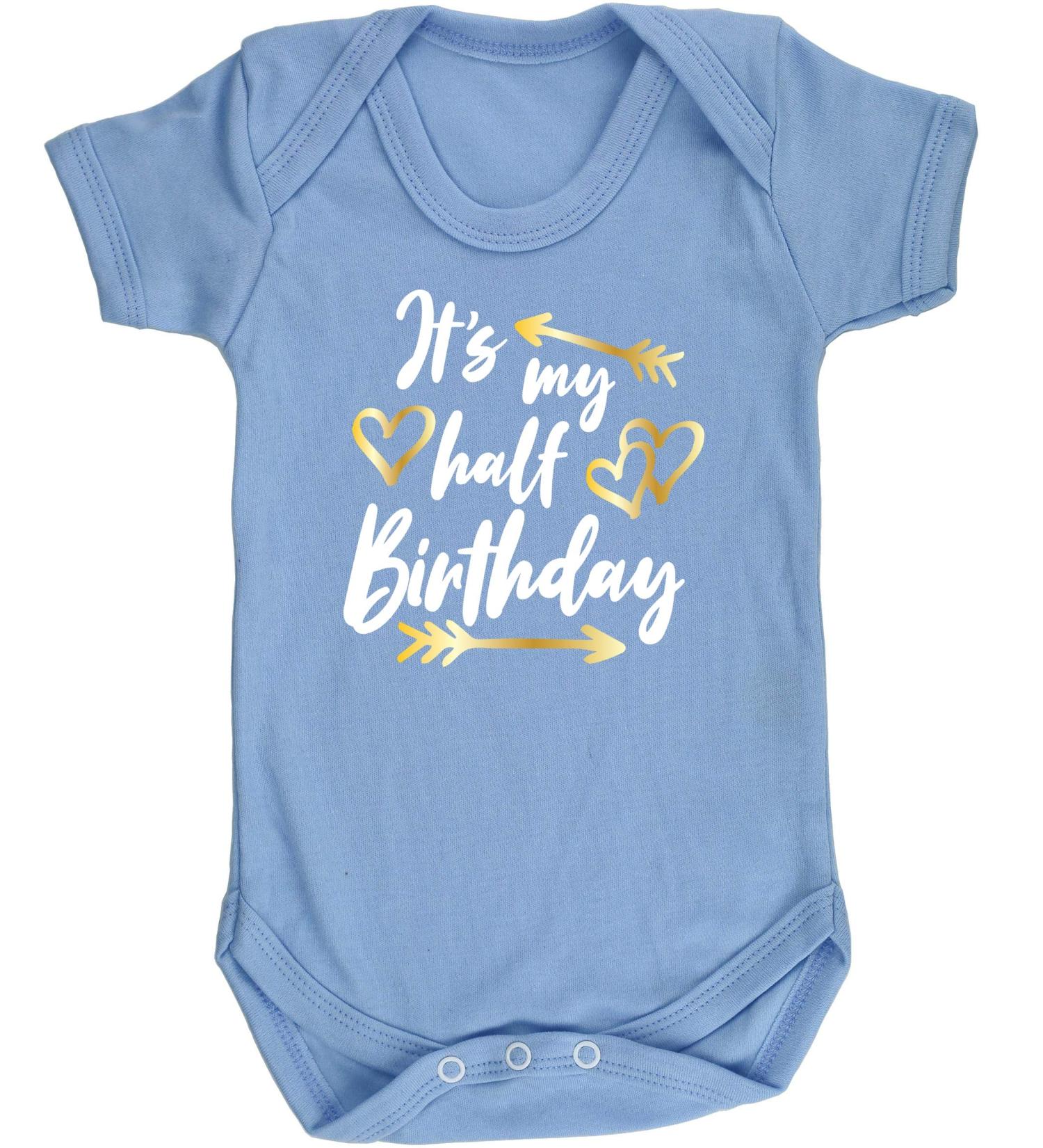 Hippowarehouse Half Birthday Baby Vest Bodysuit - Short Sleeve for Boys and Girls - Buy Online on GoSupps.com