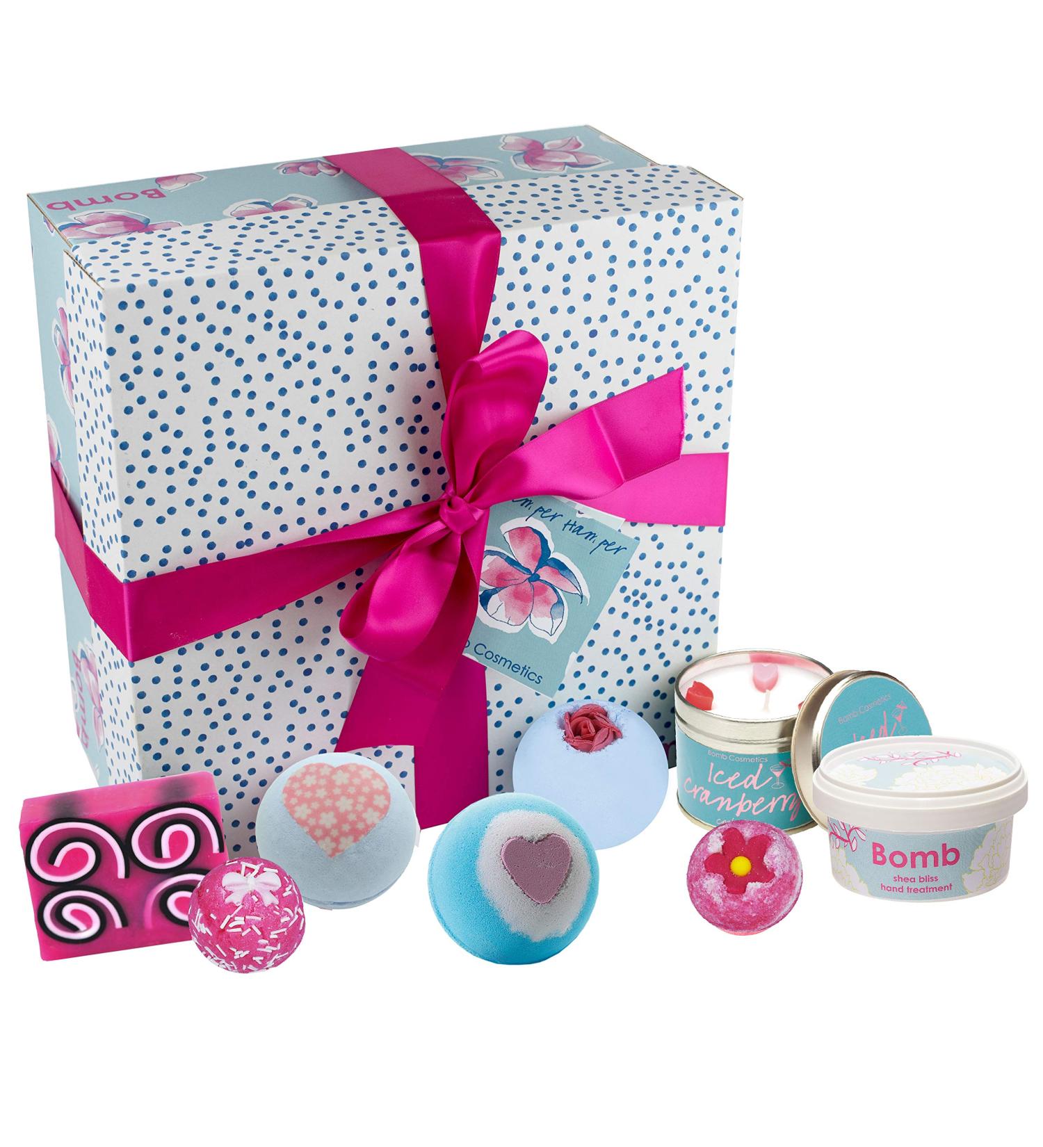Bomb Cosmetics Pamper Hamper Handmade Bath Body & Home Fragrance Supersize Gift Pack in Reusable Box Contains 8-Pieces 720g Pamper Hamper 1 count (Pack of 1) - Buy Online on GoSupps.com