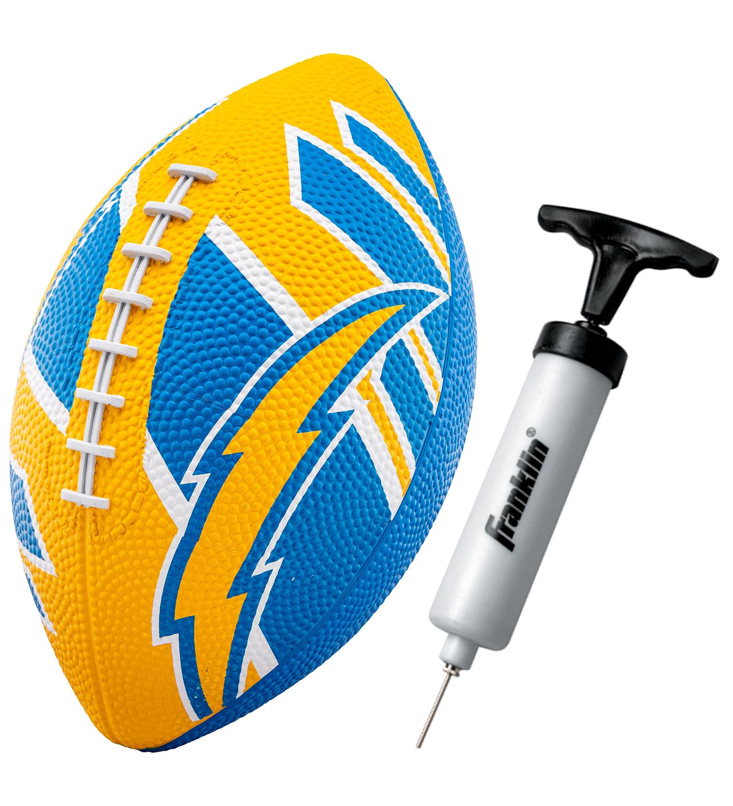 Franklin Sports NFL Los Angeles Chargers Youth Mini Football + Air Pump Set - Officially Licensed Junior NFL Football for Kids - Buy Online on GoSupps.com