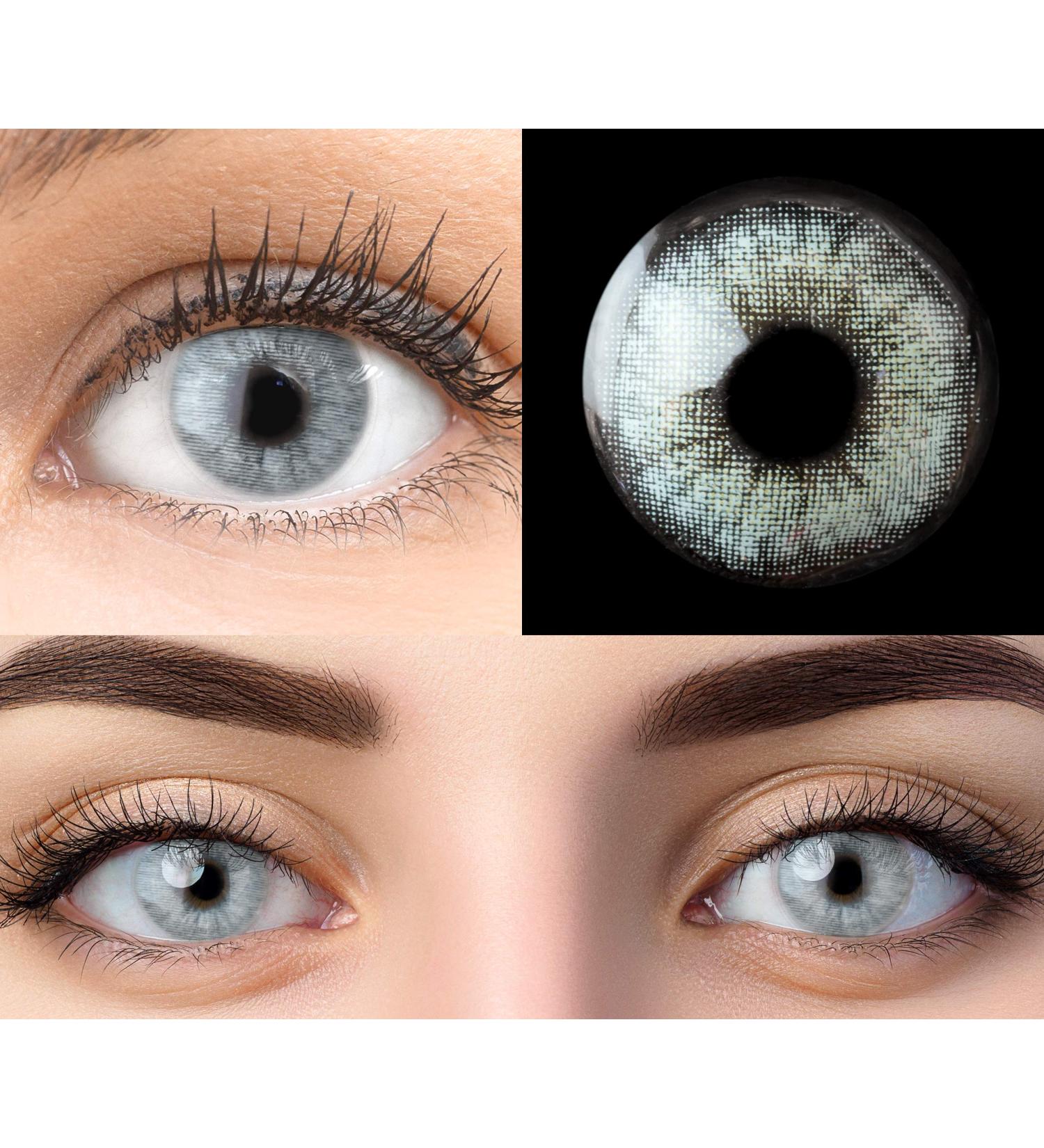 Glamlens Keira Blue Contact Lenses - Strong Coverage Natural Blue | Silicone Hydrogel | 1 Pair | Dia 14.20mm | No Prescription 0.0 - Buy Online on GoSupps.com