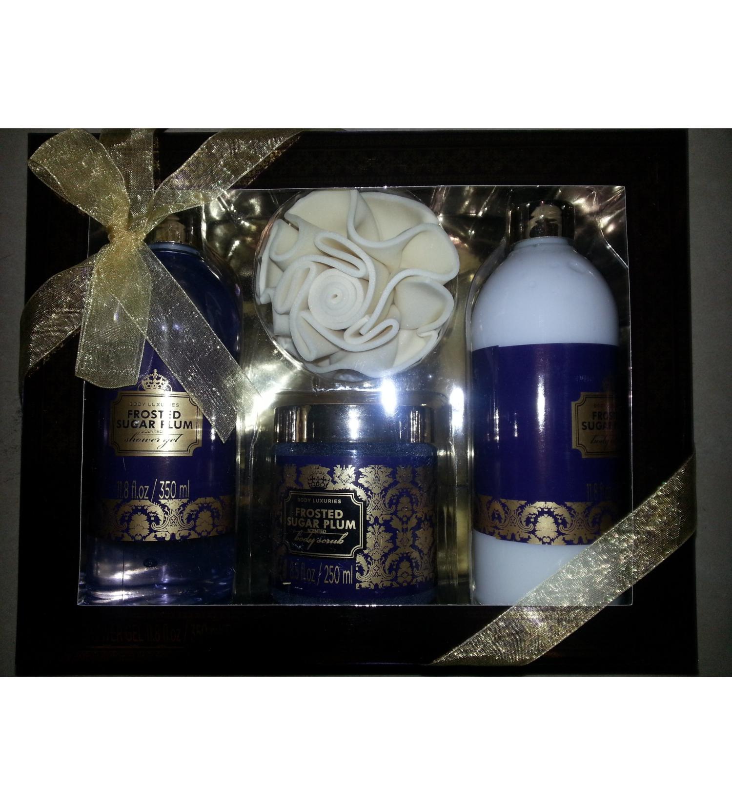 FROSTED SUGAR PLUM 4 PIECE LUXURY SHOWER SET