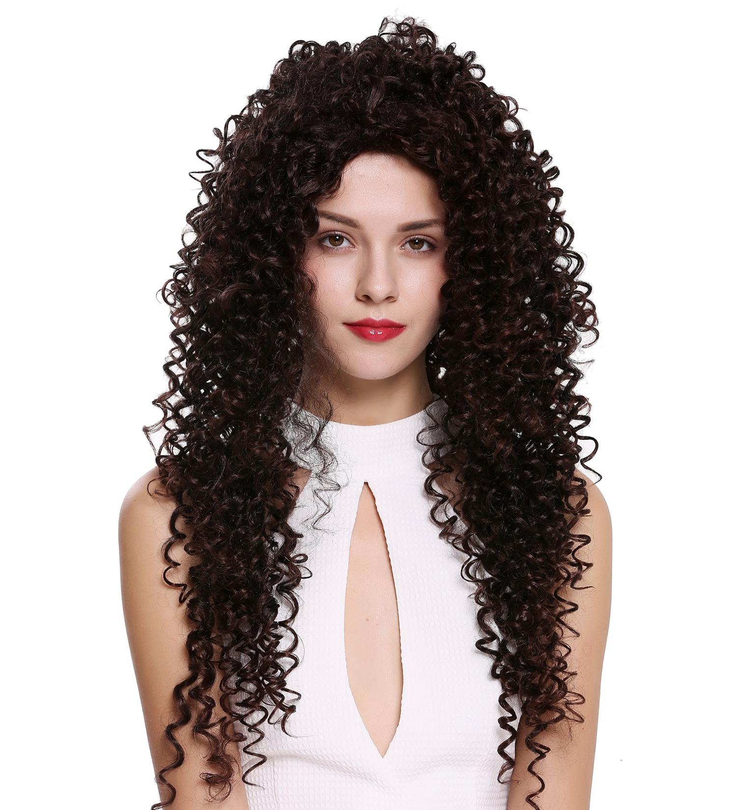 Buy Wig Me Up DW2315-2T33 Women's Long Curly Afro Caribbean Style Wig - Mahogany Brown Mix | International Shipping - Buy Online on GoSupps.com