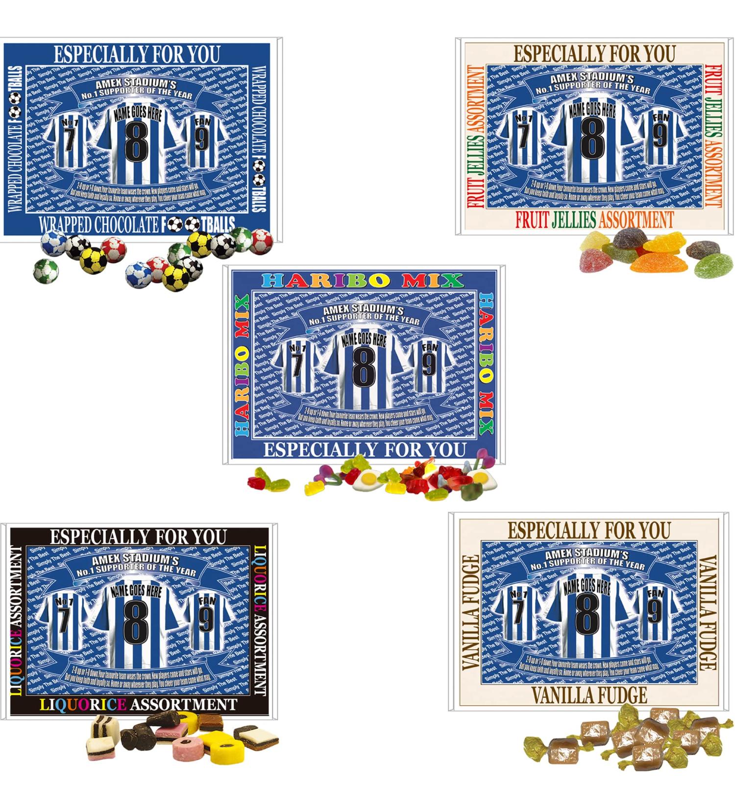 Brighton Football Shirt Personalised Gift Boxed Sweets - Buy Online on GoSupps.com
