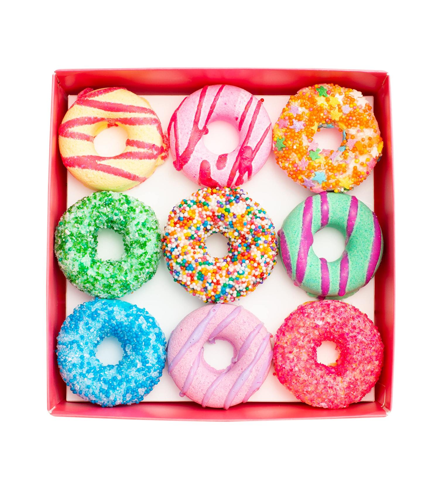 9-Piece Fizz & Bubble Bubble Bath Bomb Truffles Set for Adults, Women, Kids, and Gifts - Donut Shaped Moisturizing Bath Bombs - Buy Online on GoSupps.com