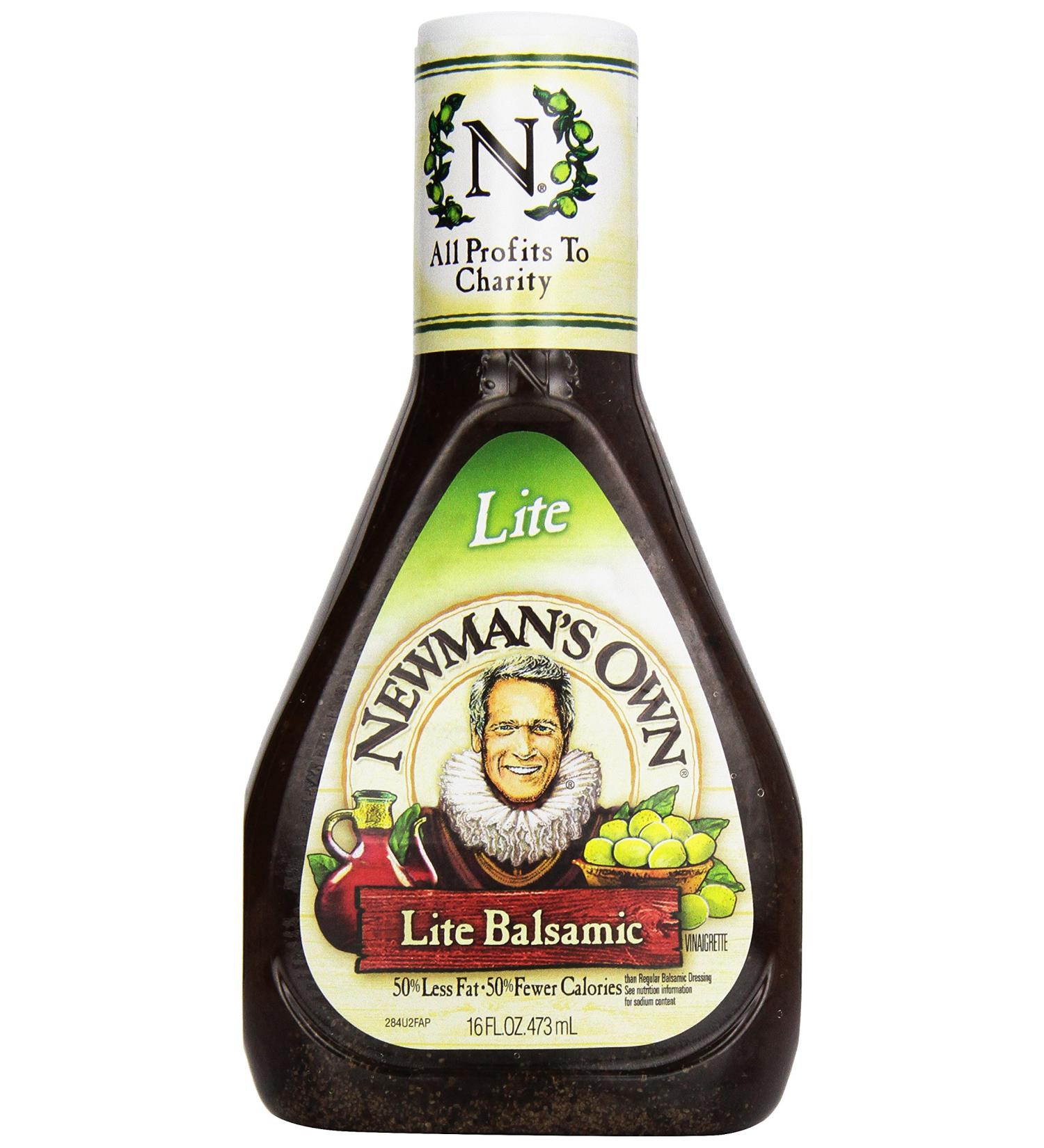 Newman's Own Lite Balsamic Vinaigrette 16 oz - Healthy Salad Dressing Option - Buy Online on GoSupps.com