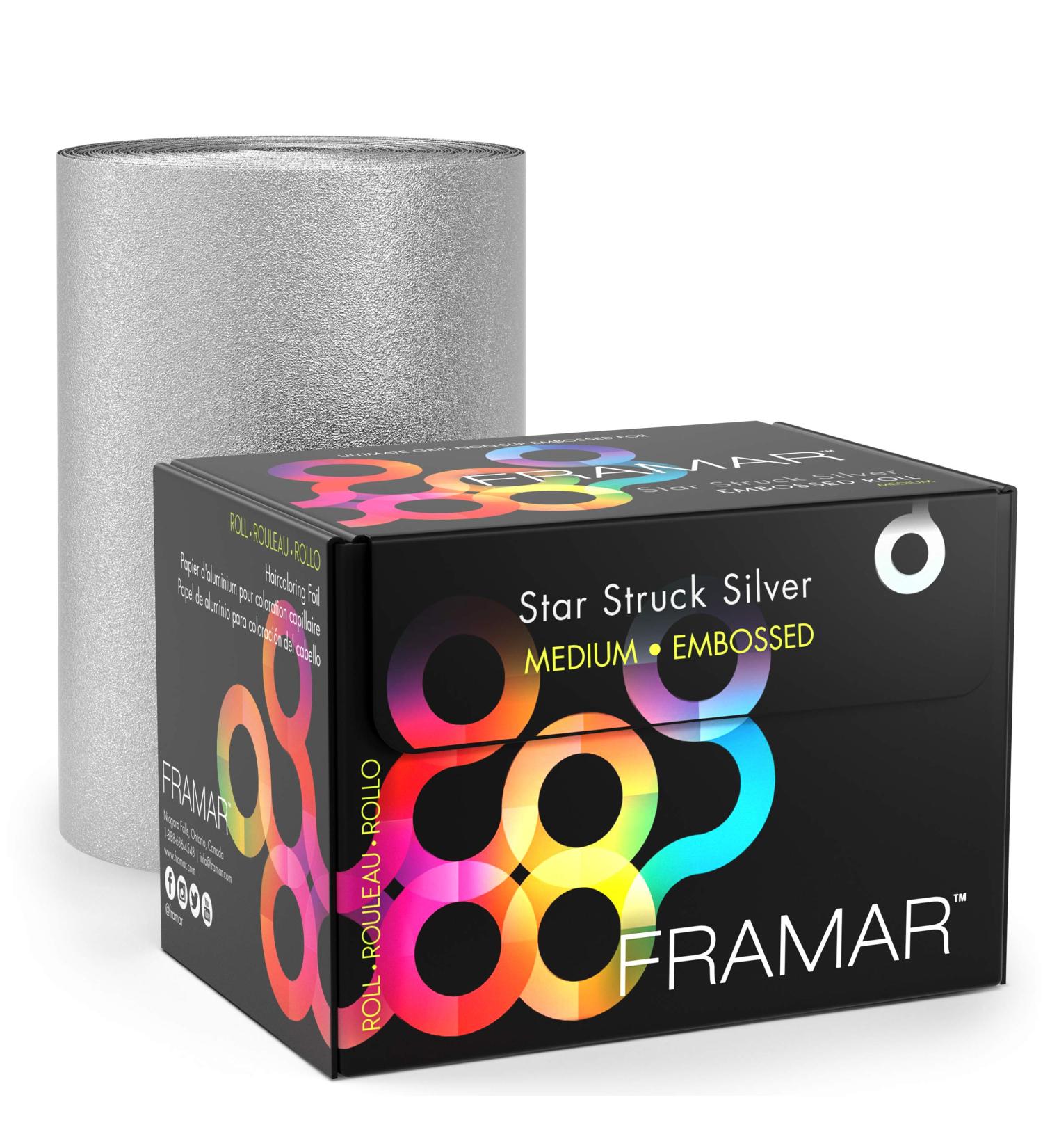 Framar Star Struck Silver Embossed Roll Medium Hair Foils - 320 ft - Buy Online on GoSupps.com
