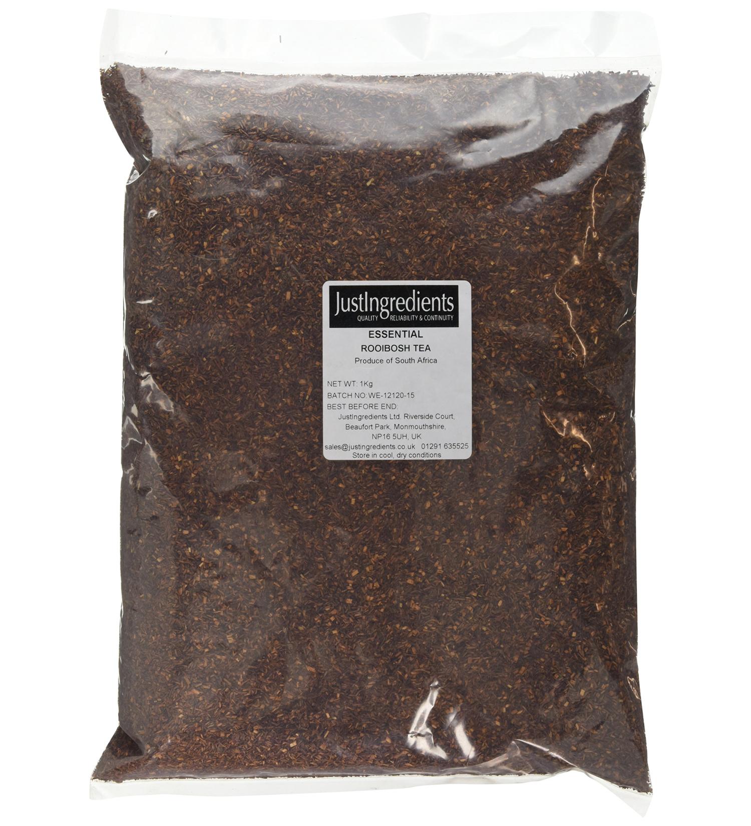 JustIngredients Essentials Rooibos Tea 1 kg - Premium South African Red Bush Herbal Tea - Buy Online on GoSupps.com