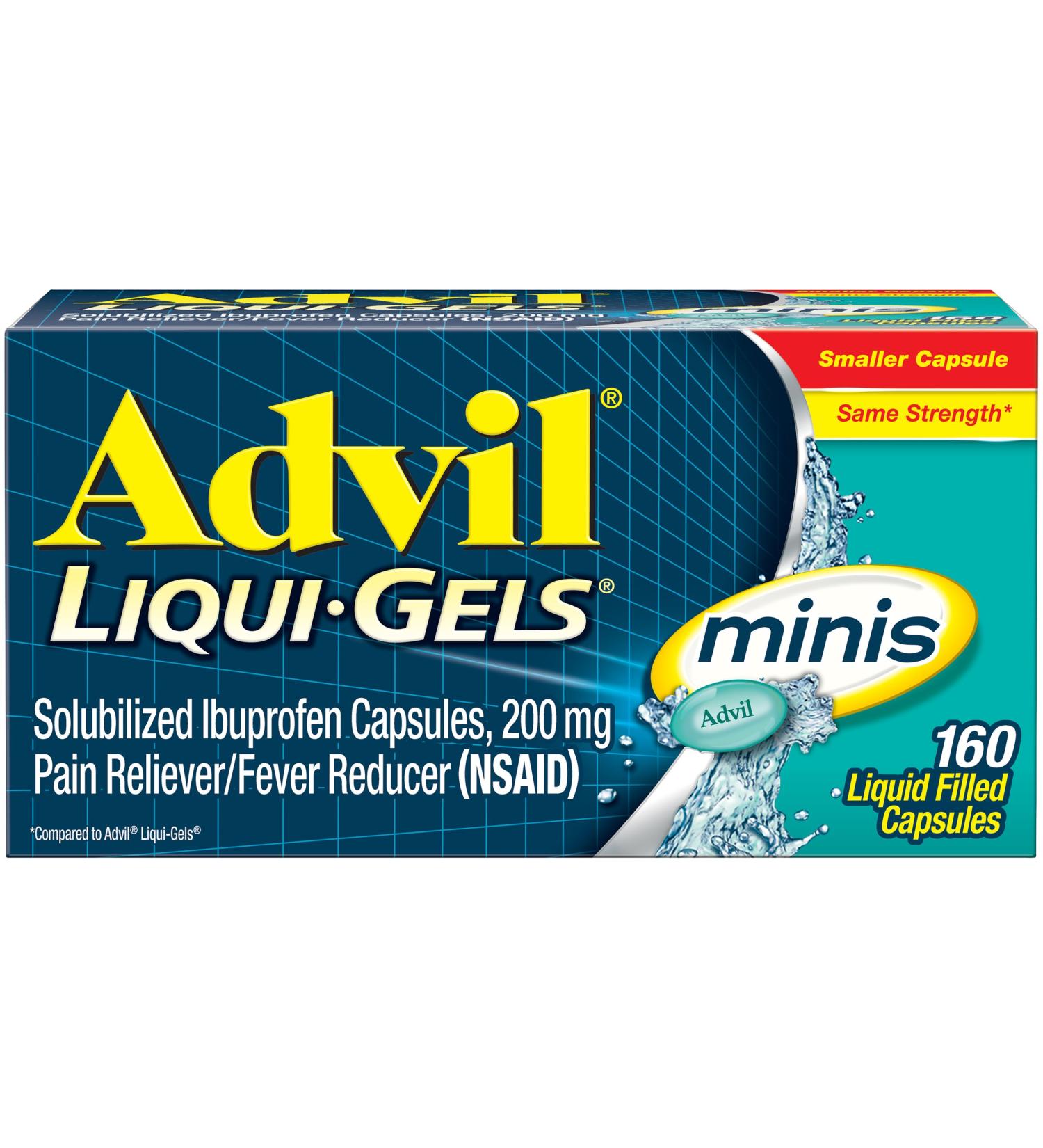 Pain Medication Liquid Capsules Liquid Gels Mini