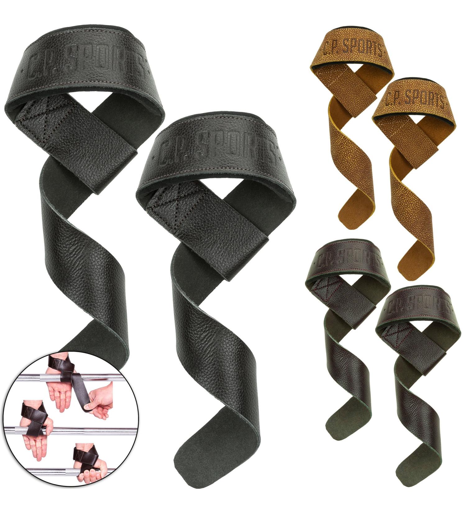 C.P.Sports Premium Tensile Aid Leather | Fitness Bodybuilding & Strength Training - Unisex - 2-Year Guarantee - Black - Buy Online on GoSupps.com