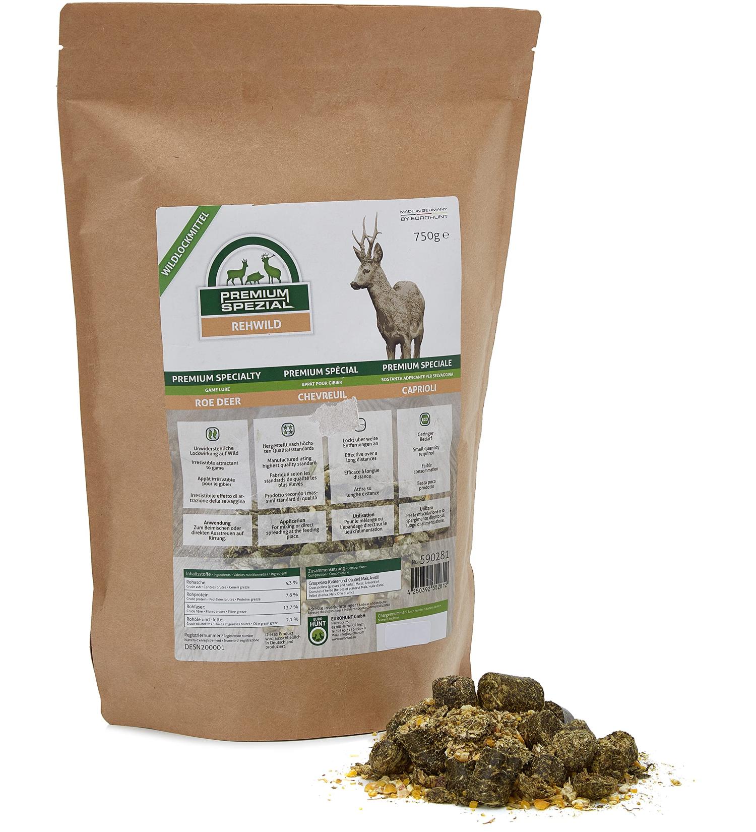 EUROHUNT Wild Attractant 750g - Premium Roe Deer Attractant for Hunting & Observation | International Shipping - Buy Online on GoSupps.com