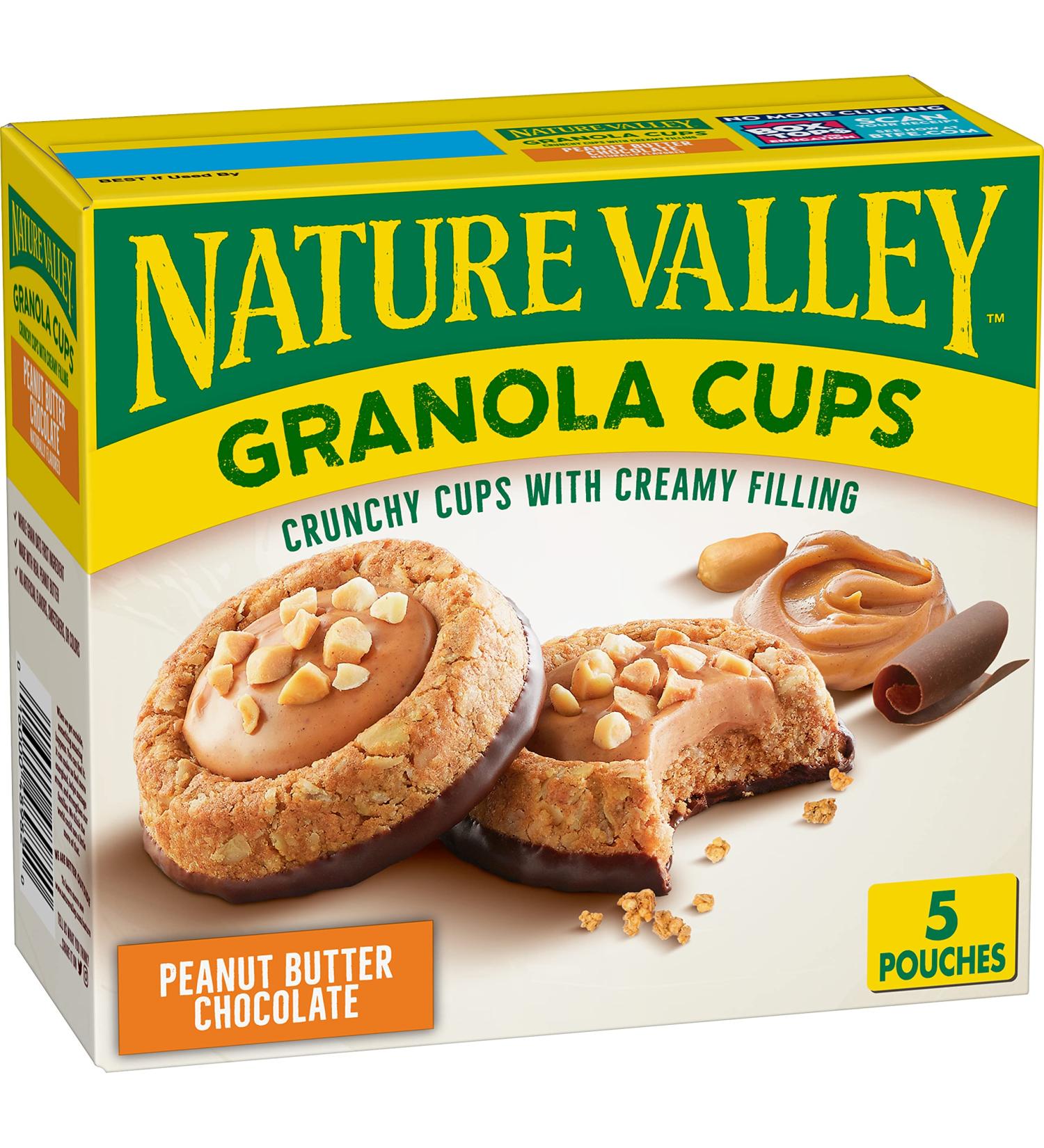 Nature Valley Granola Cups Peanut Butter Chocolate 6.75 oz - 5 Count Box - Buy Online on GoSupps.com