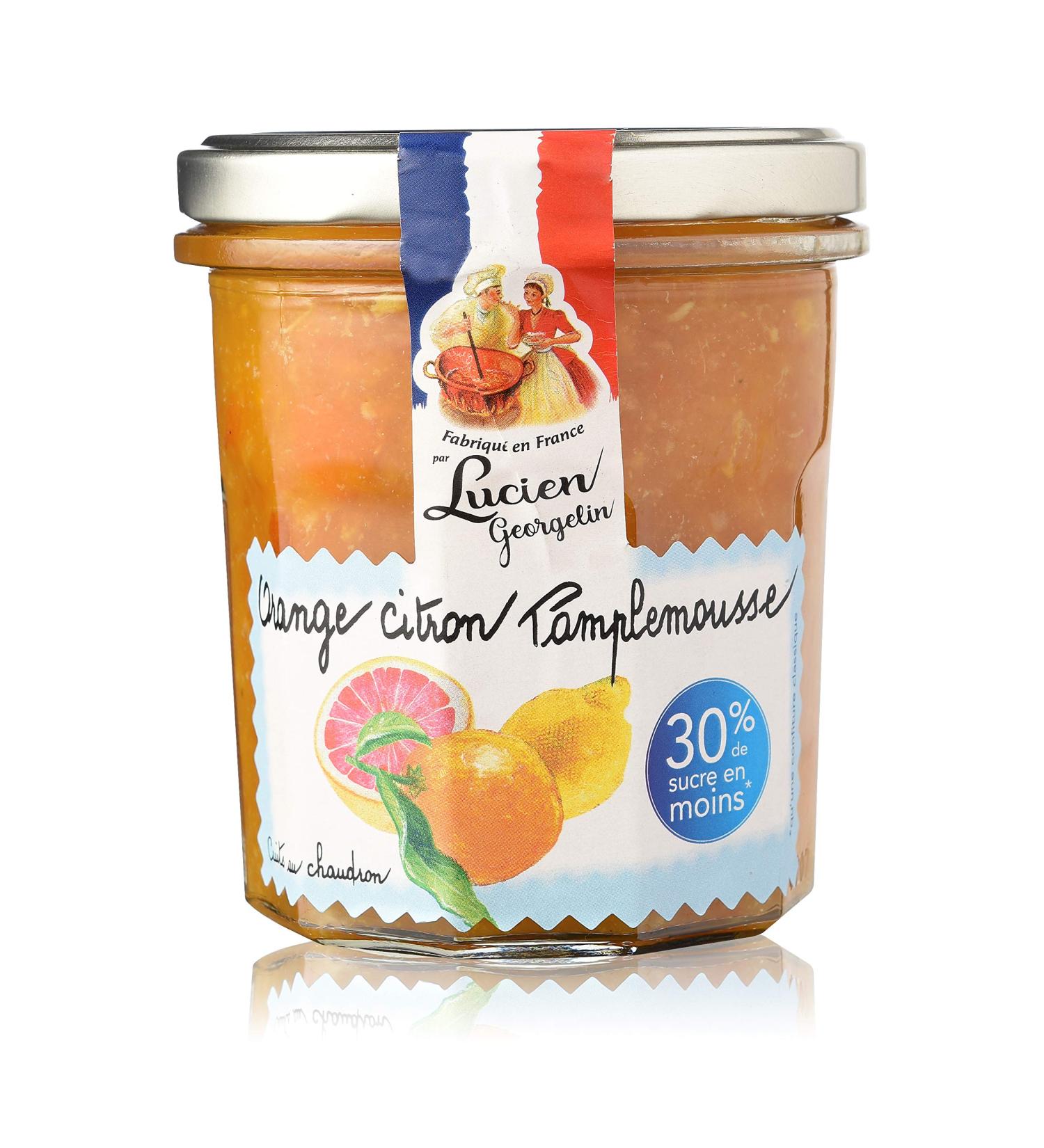 Lucien Georgelin Light Gourmande Jam Orange Lemon Grapefruit 320 g - Pack of 6