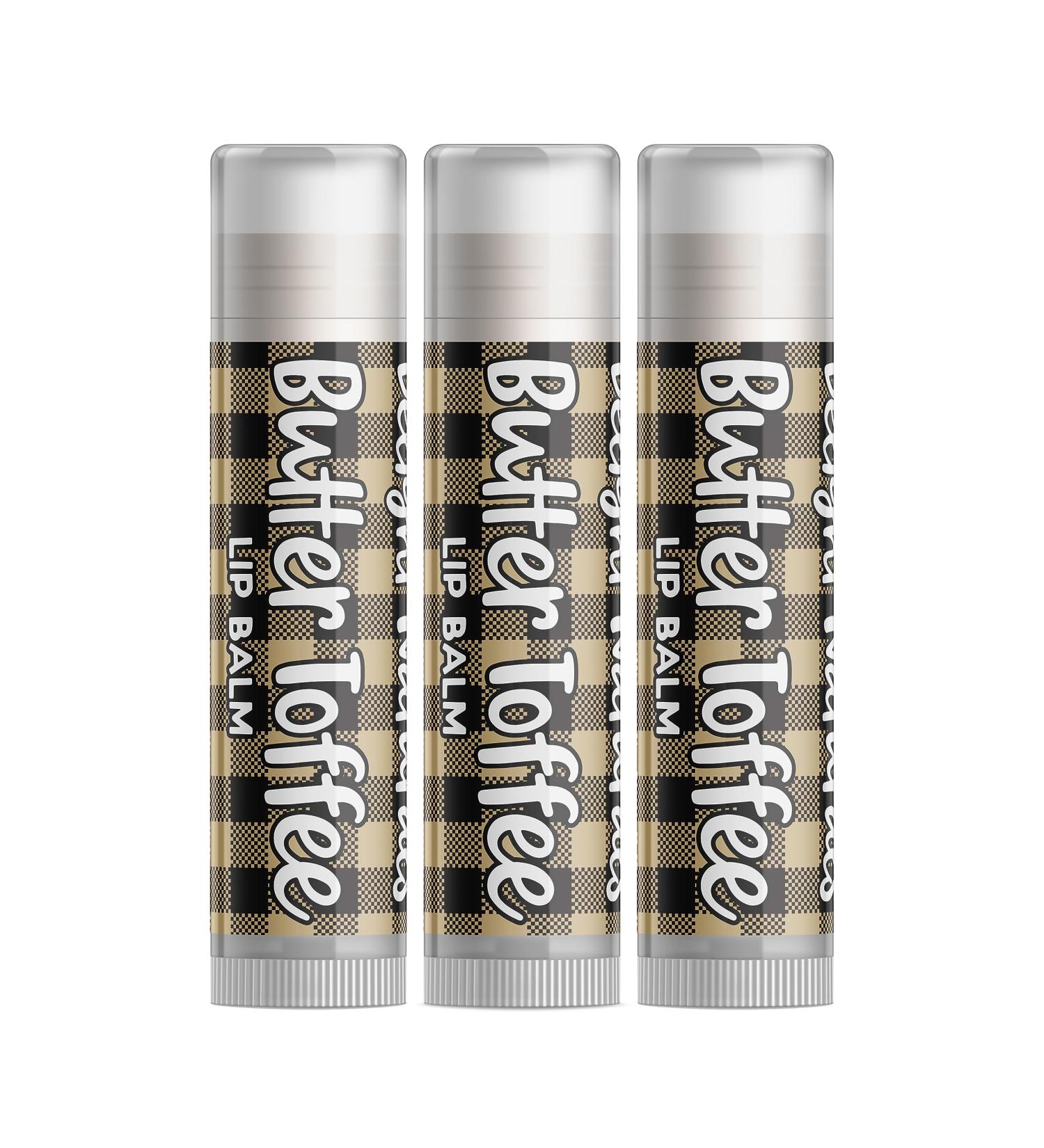 Butter Toffee Lip Balm Set of Three - Nourishing & Hydrating | Shop Internationally - Buy Online on GoSupps.com