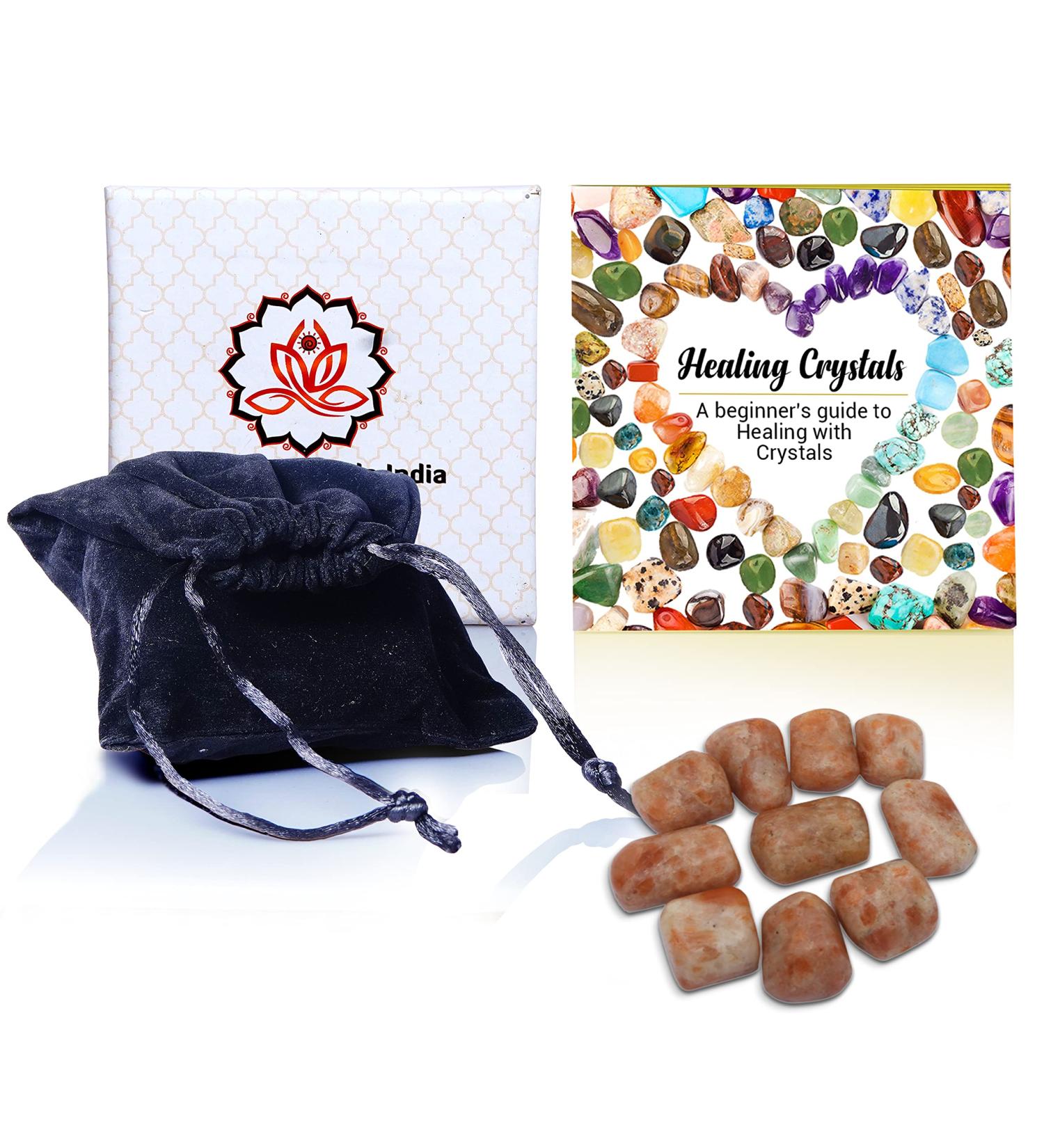 10 Sunstone Chakra Healing Stones - Natural Gemstones for Spiritual Balance and Metaphysical Healing - Buy Online on GoSupps.com