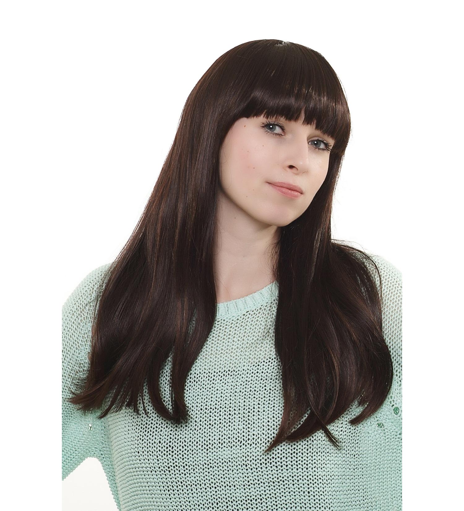 Buy Women's Long Straight Wig with Bangs - Mixed Brown & Dark Brown - MA116-2T33 La Boum | International Shipping - Buy Online on GoSupps.com