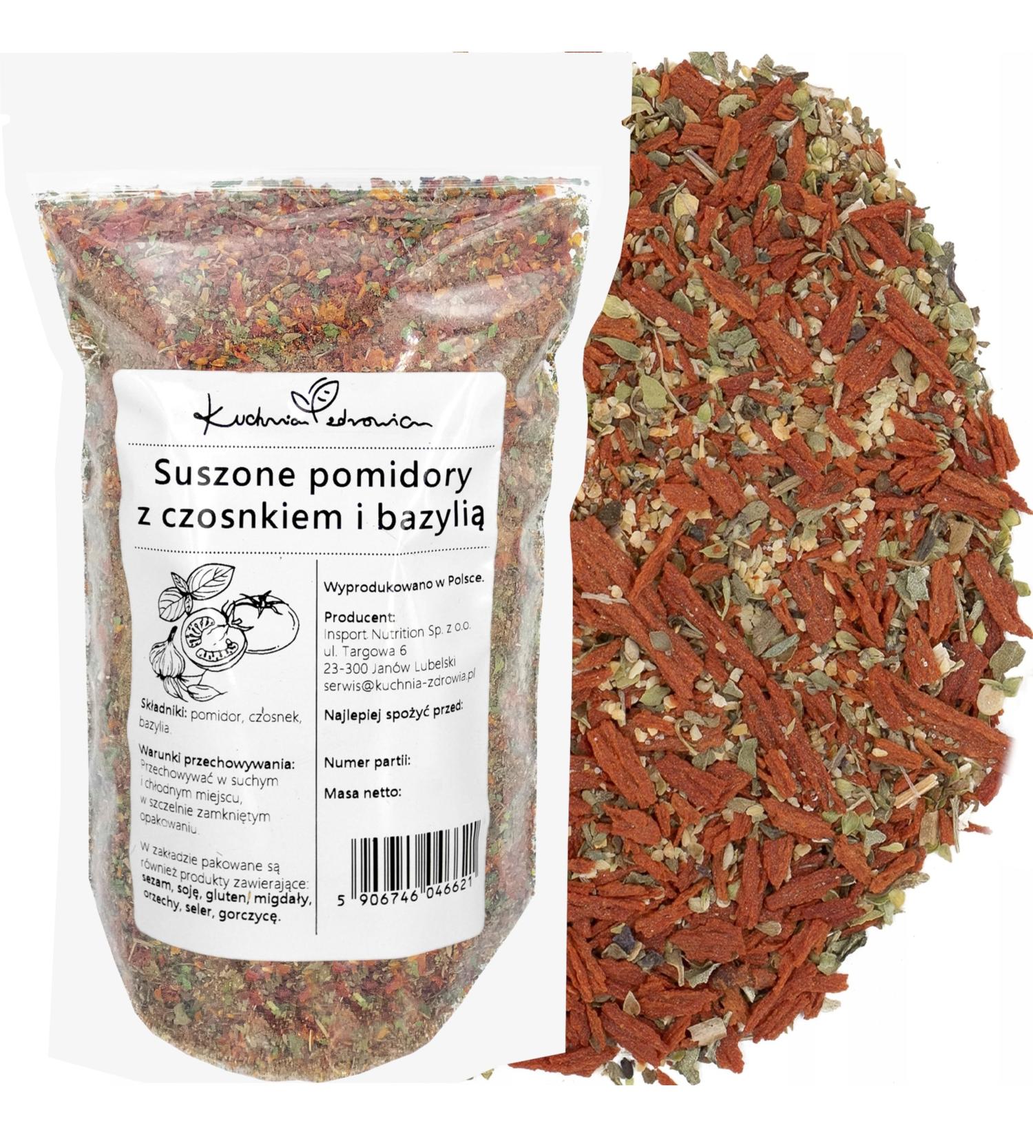 Tomates S ch es L Ail Et Au Basilic 200g Naturelles Id ales Pour P tes Salades Pizzas Cuisine M diterran enne V gan Sans Conservateurs | Kuchnia Zdrowia 200 Grammes - Buy Online on GoSupps.com