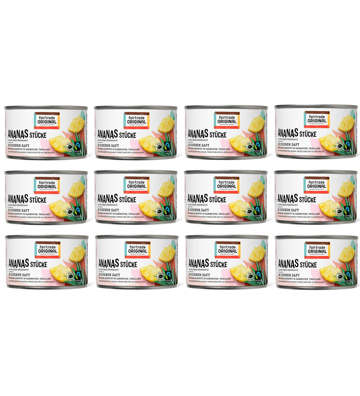 Fairtrade Original Sugar-Free Pineapple Pieces | 12 Doses (227g) | Sweet & Healthy Pineapple Snacks - Buy Online on GoSupps.com
