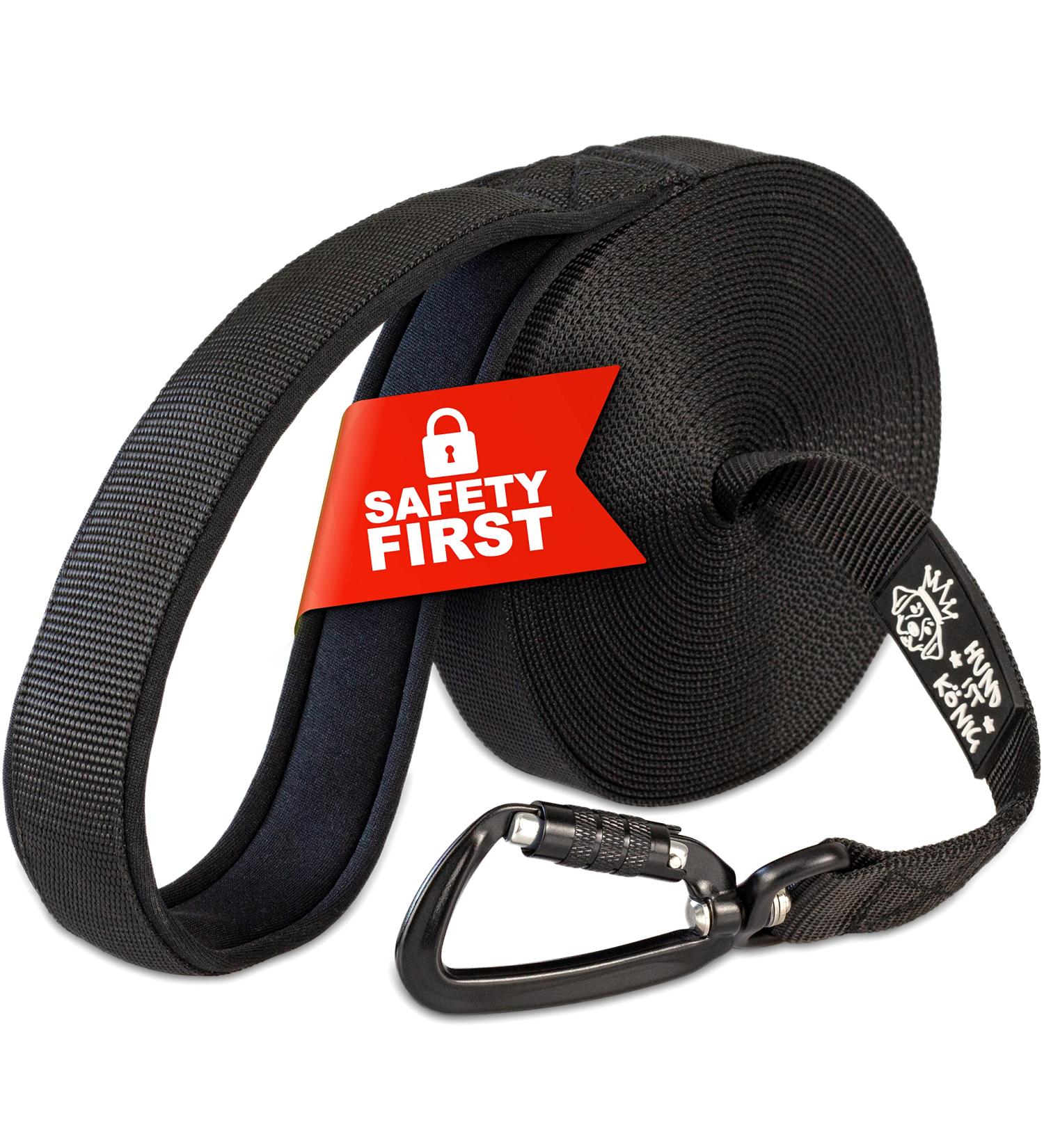Dog is K nig 10m Drag Line - Long Leash with Grip Cushion & Safety Carabiners for Dog Training | Includes eBook - Buy Online on GoSupps.com