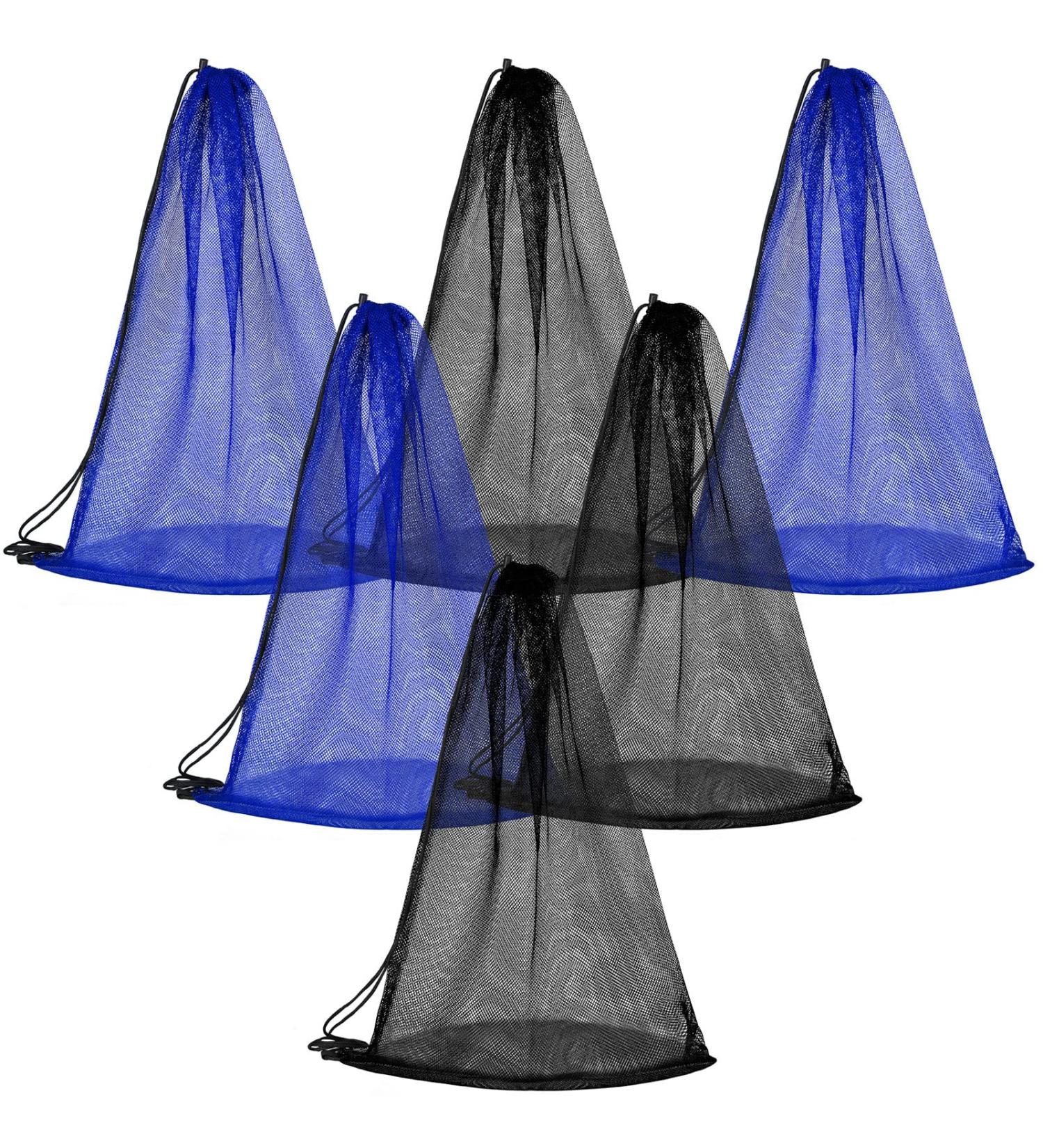 6 Pack Mesh Gear Bag - Large Drawstring Net Bag for Diving & Swimming Gear - Ideal for Sports & Beach Storage - 26.7 x 19.7 Inch - Buy Online on GoSupps.com