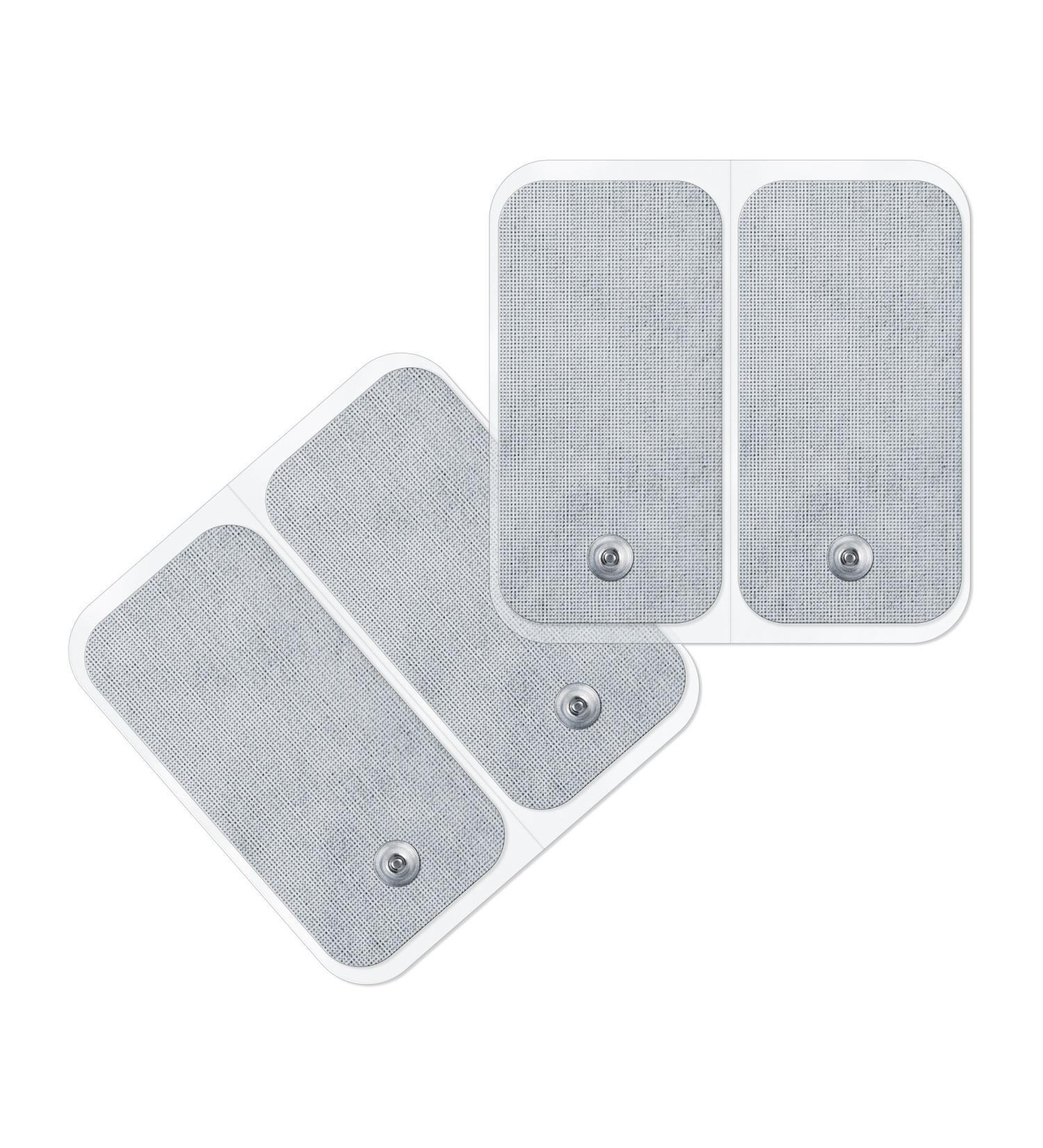 Beurer Self-Adhesive Gel Electrode Pads 50 x 100 mm - Set of 4 Replacement Pads for TENS and EMS - Compatible with Beurer Electrostimulators - Buy Online on GoSupps.com