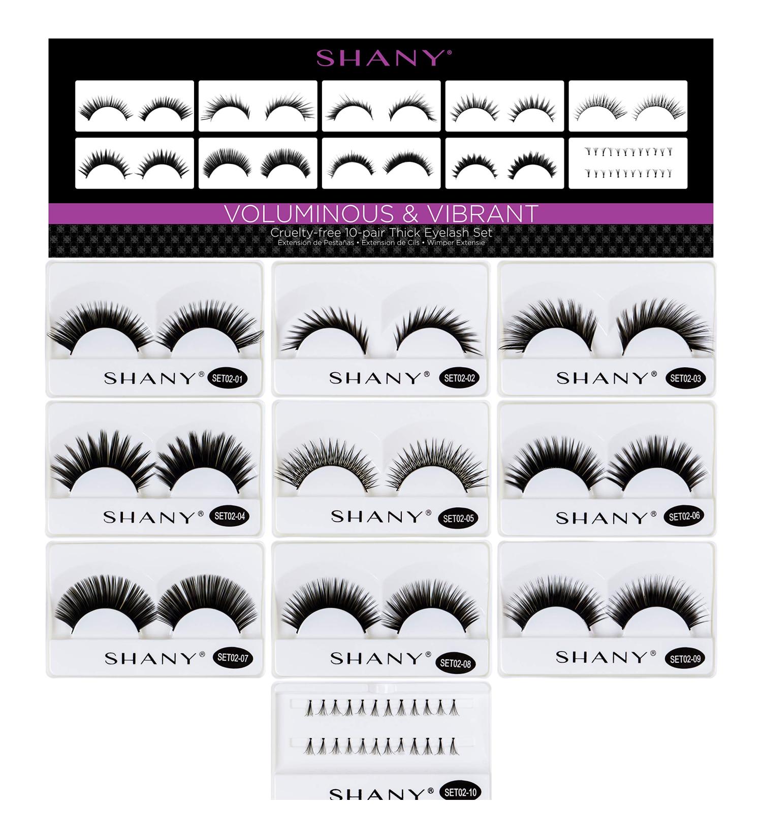 SHANY Eyelash Extend - Set of 10 Assorted Reusable Thick & Dramatic Eyelashes | International Shipping Available - Buy Online on GoSupps.com
