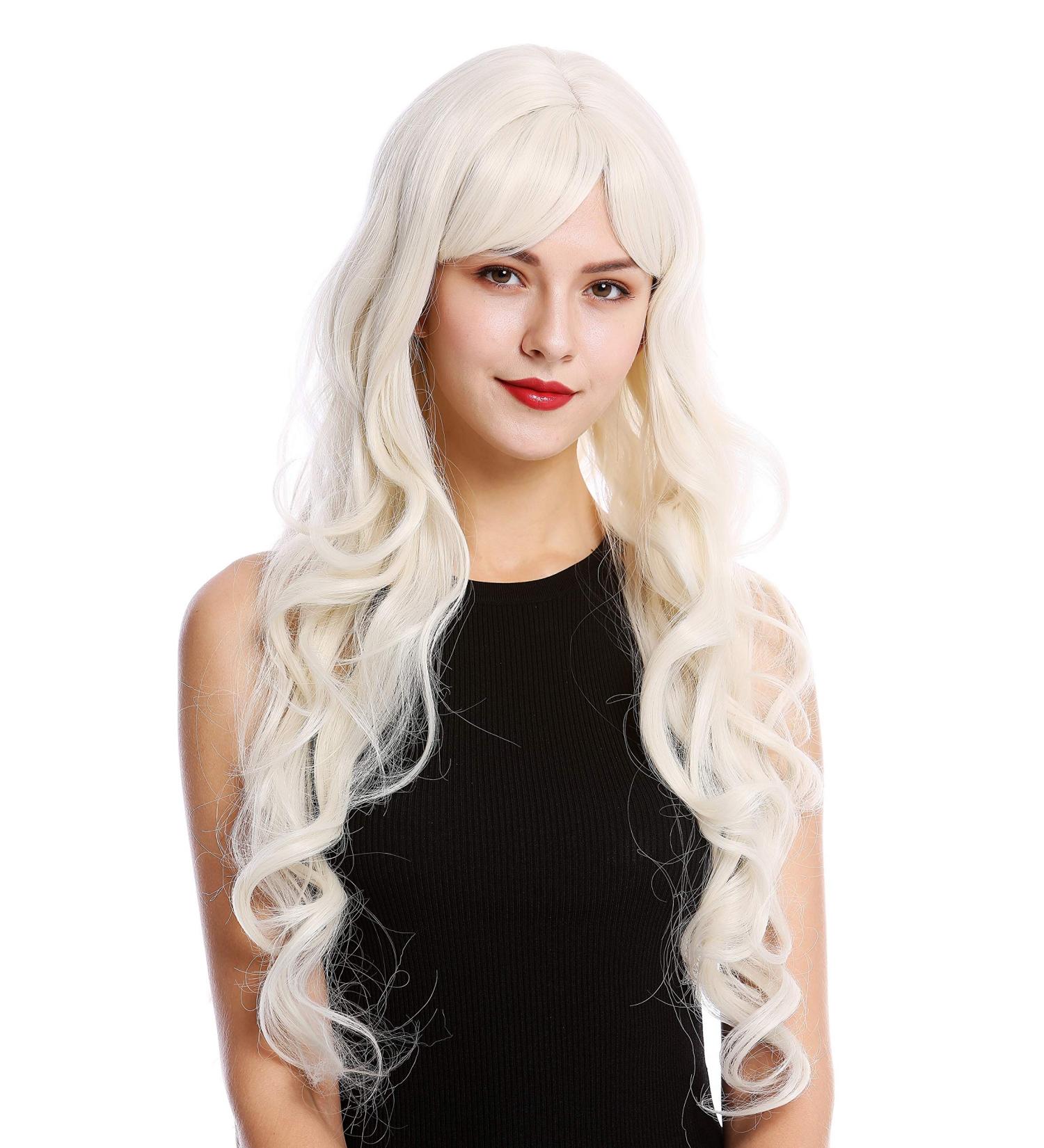 Buy WIG ME UP GFW501-60 Super Long Curls Wavy Bangs Blonde Pearl Lady's Wig - International Shipping Available - Buy Online on GoSupps.com