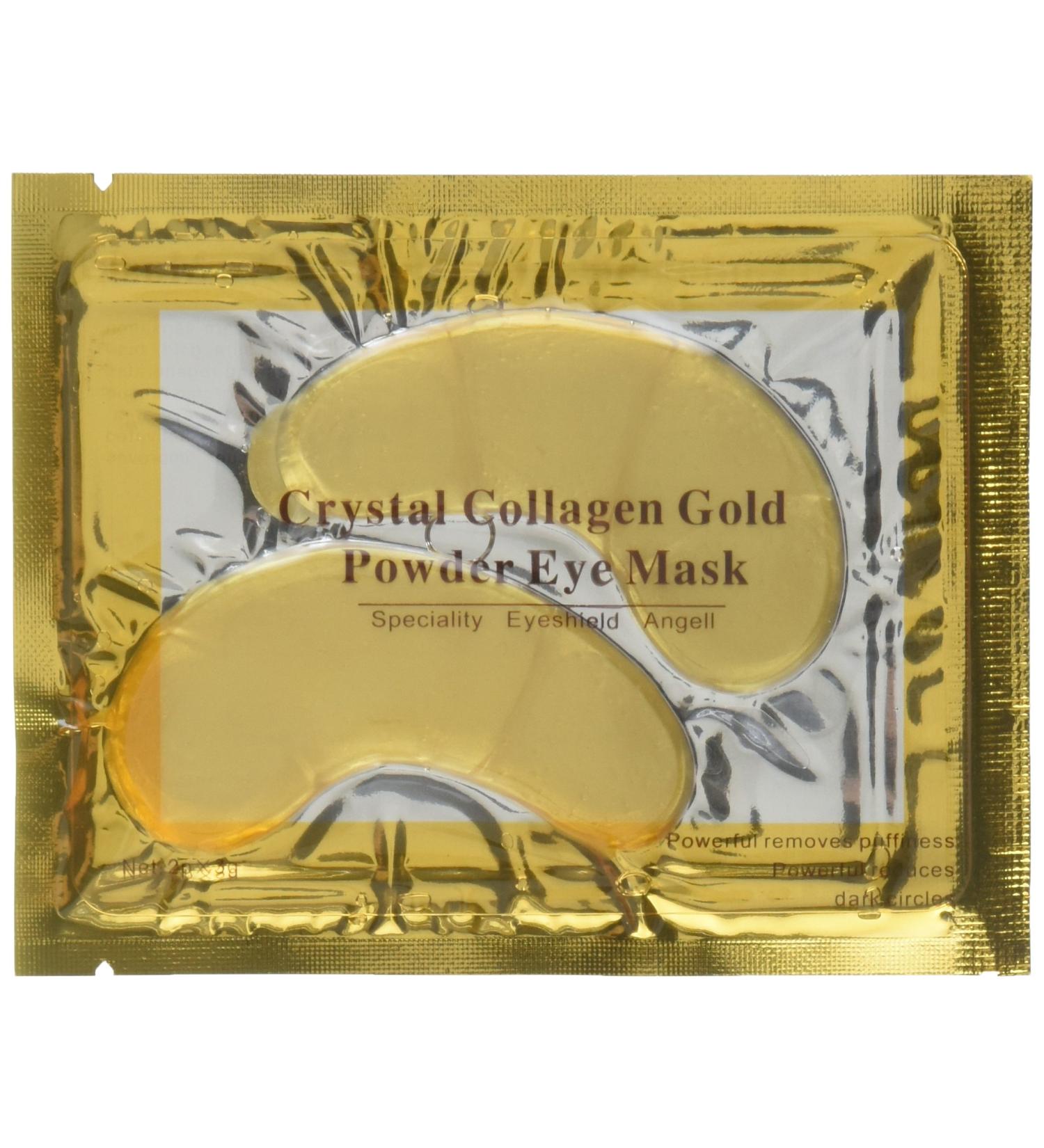 30 pairs wholesale New Crystal 24k Gold Powder Gel Collagen Eye Mask Mask Leaf Patch Anti-Aging Altering Paschen Dark circles & swelling skin care anti-folds