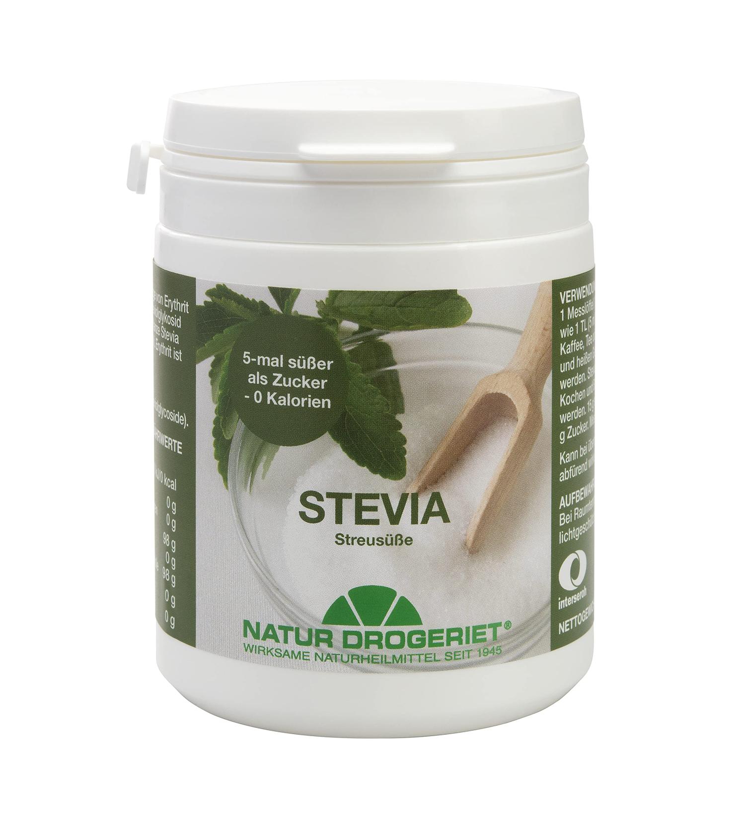 Nature Drugstore Stevia Powder - Zero Calorie Natural Sweetener | Vegan & Ideal for Drinks Cooking & Baking - 175g - Buy Online on GoSupps.com