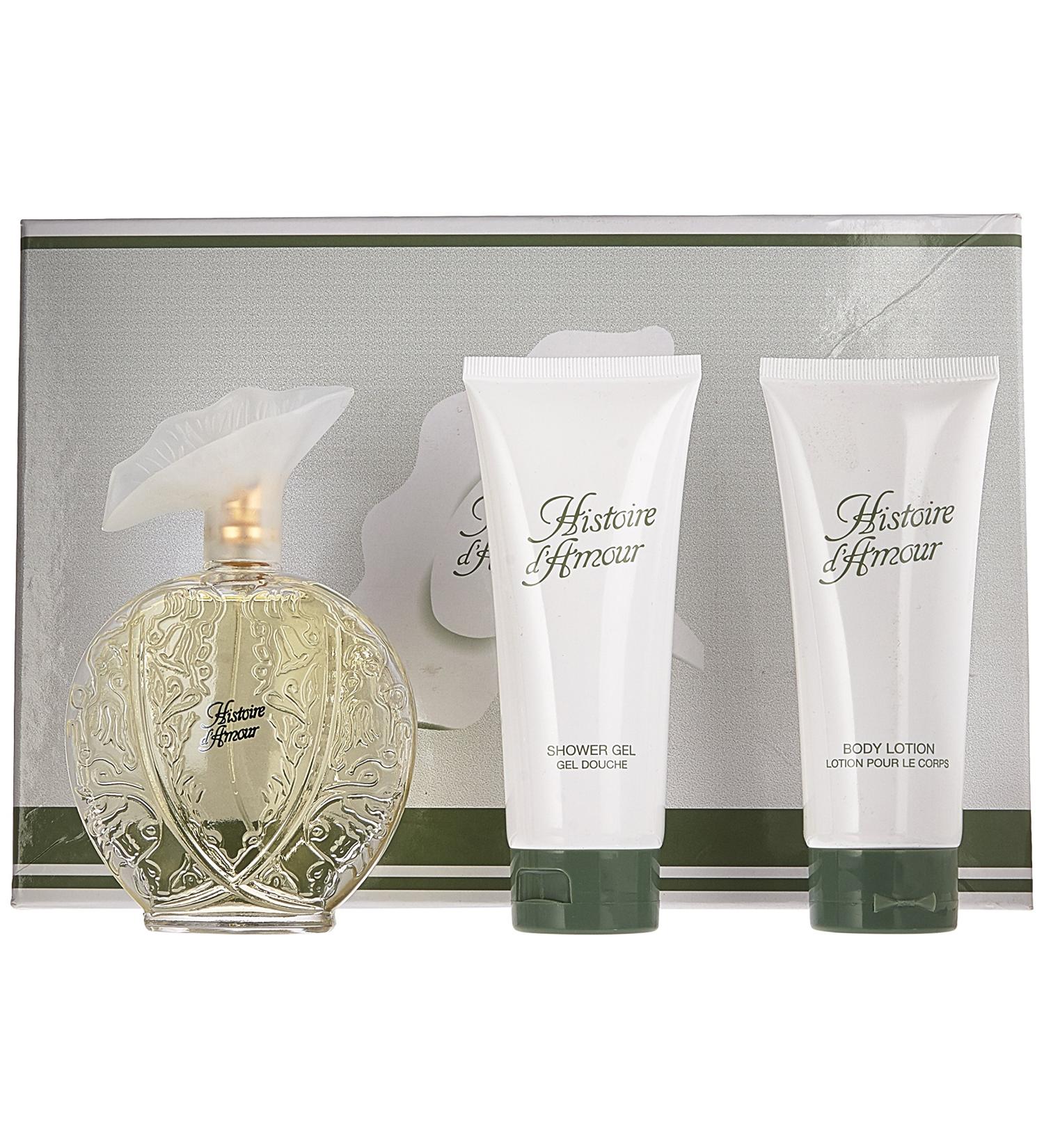 Aubusson Histoire D'amour 3 Piece Set (3.4 Ounce Eau de Toilette Spray Plus Body Lotion Plus Shower Gel) - Buy Online on GoSupps.com