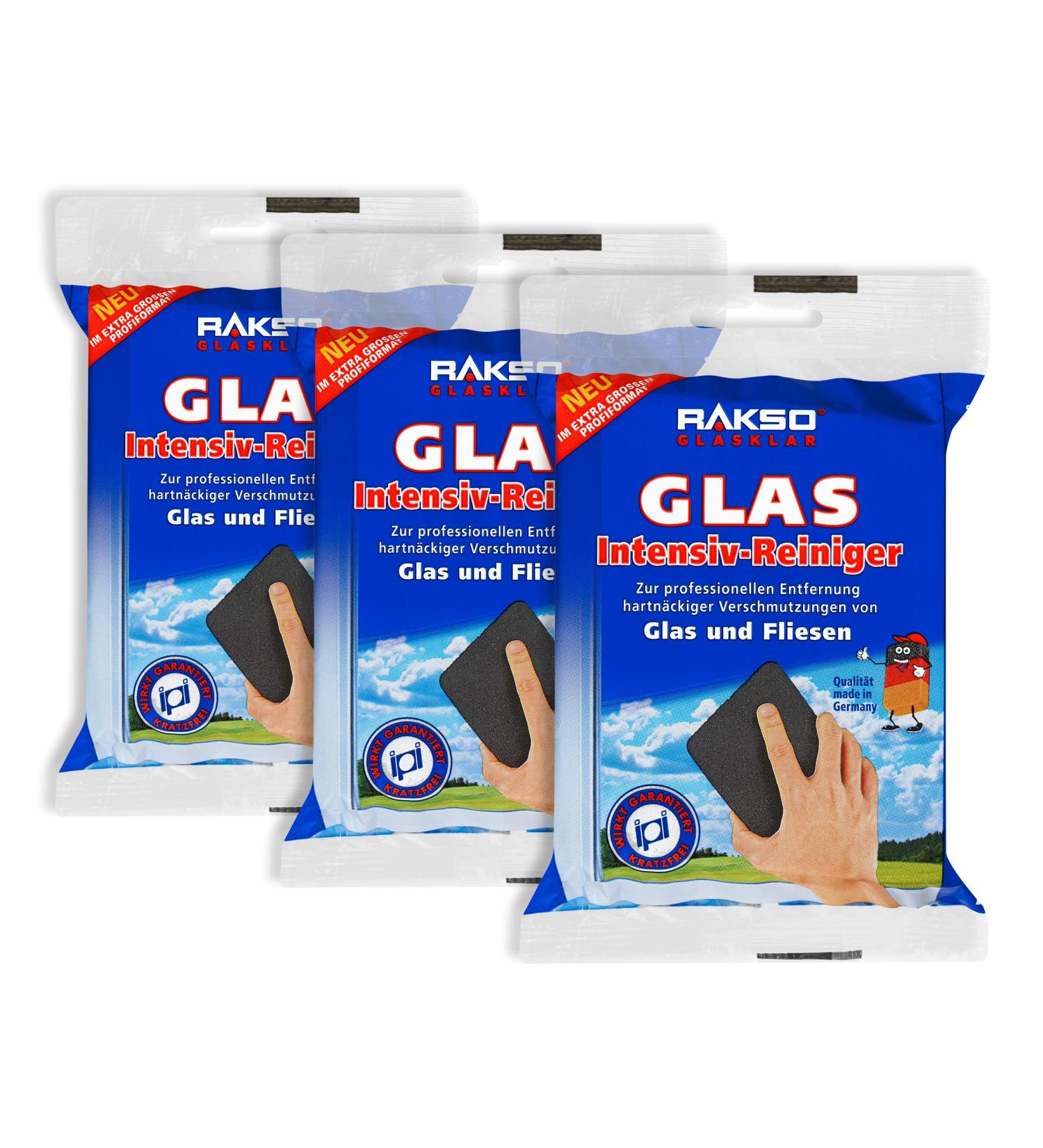 Rakso Glass Intensive Cleaner - 3 Disc Stainless Steel Wool Cleaner for Scratch-Free Glass & Tile - 3 Packs of 1 Piece - Buy Online on GoSupps.com