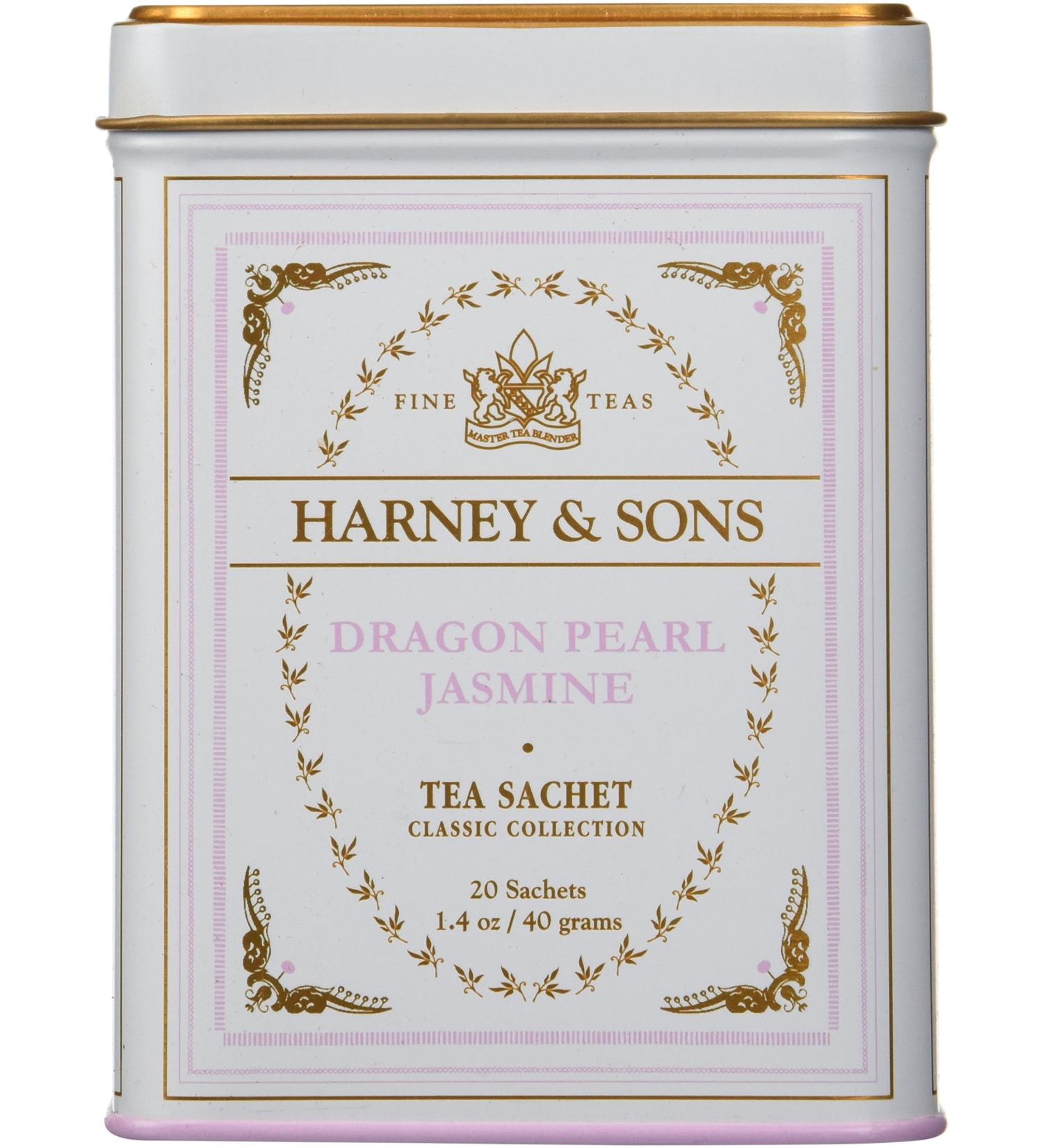 Harney & Sons Dragon Pearl Jasmine Tea Sachet in Tin - 80 Count total - Buy Online on GoSupps.com