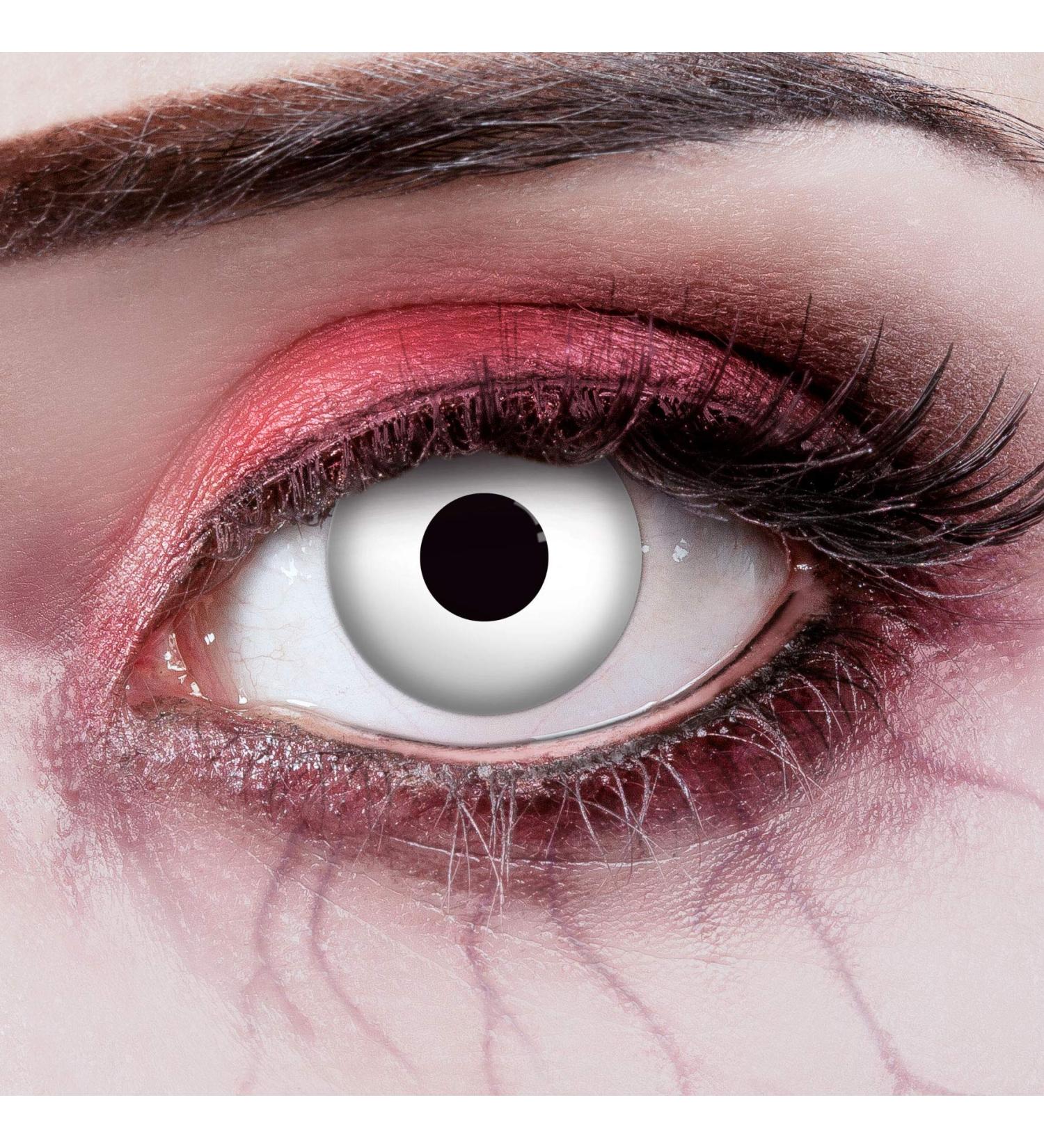 Aricona White UV Contact Lenses | Colored Lenses for Halloween Cosplay & Carnival - 2 Pack - Buy Online on GoSupps.com