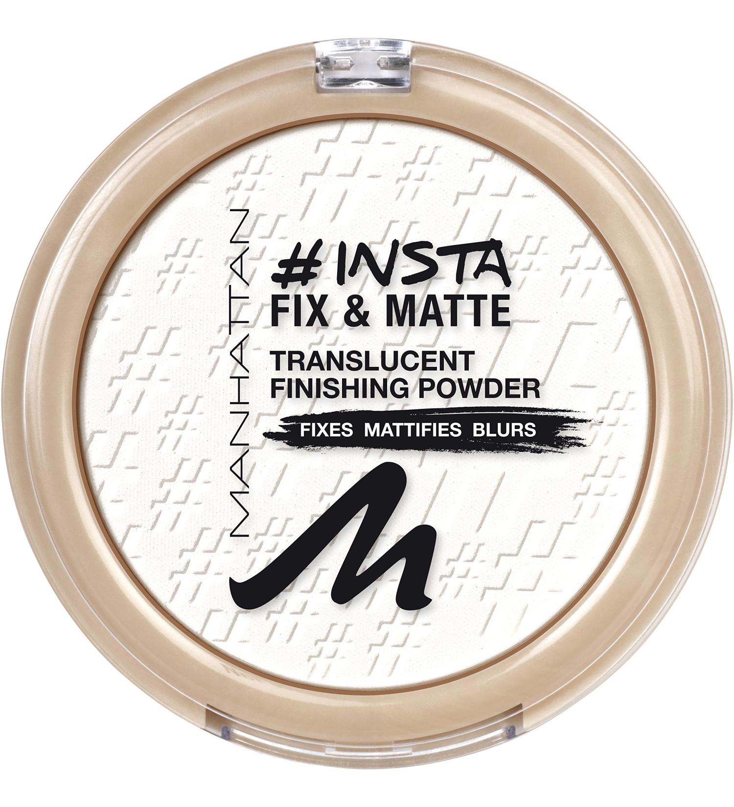 Manhattan Insta Fix & Matte - Mattifying Compact Powder 001 Clear for Baking & Fixing - 8g | International Shipping Available - Buy Online on GoSupps.com