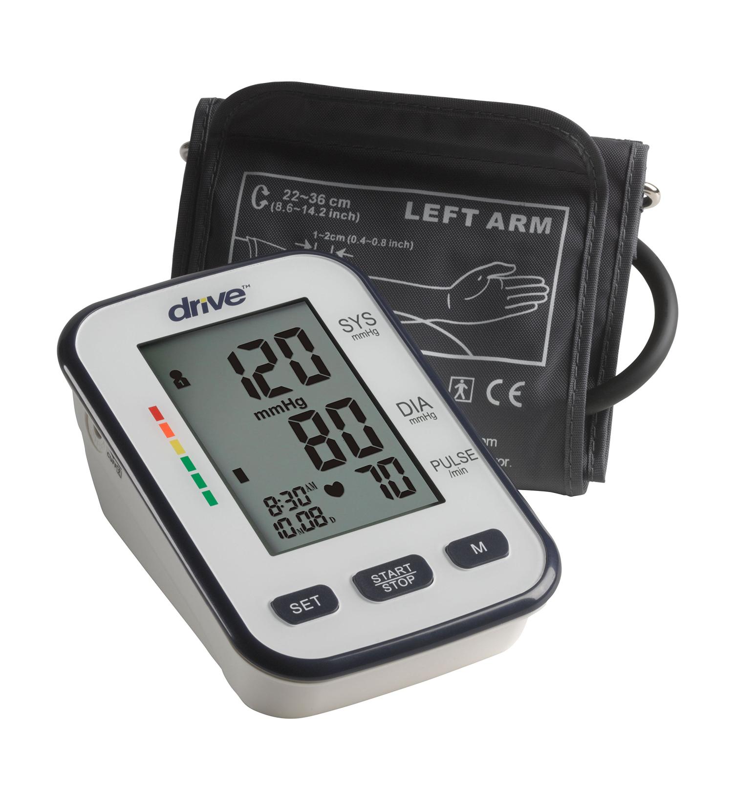 Drive Medical Deluxe Automatic Blood Pressure Monitor - White, Upper Arm - Buy Online on GoSupps.com