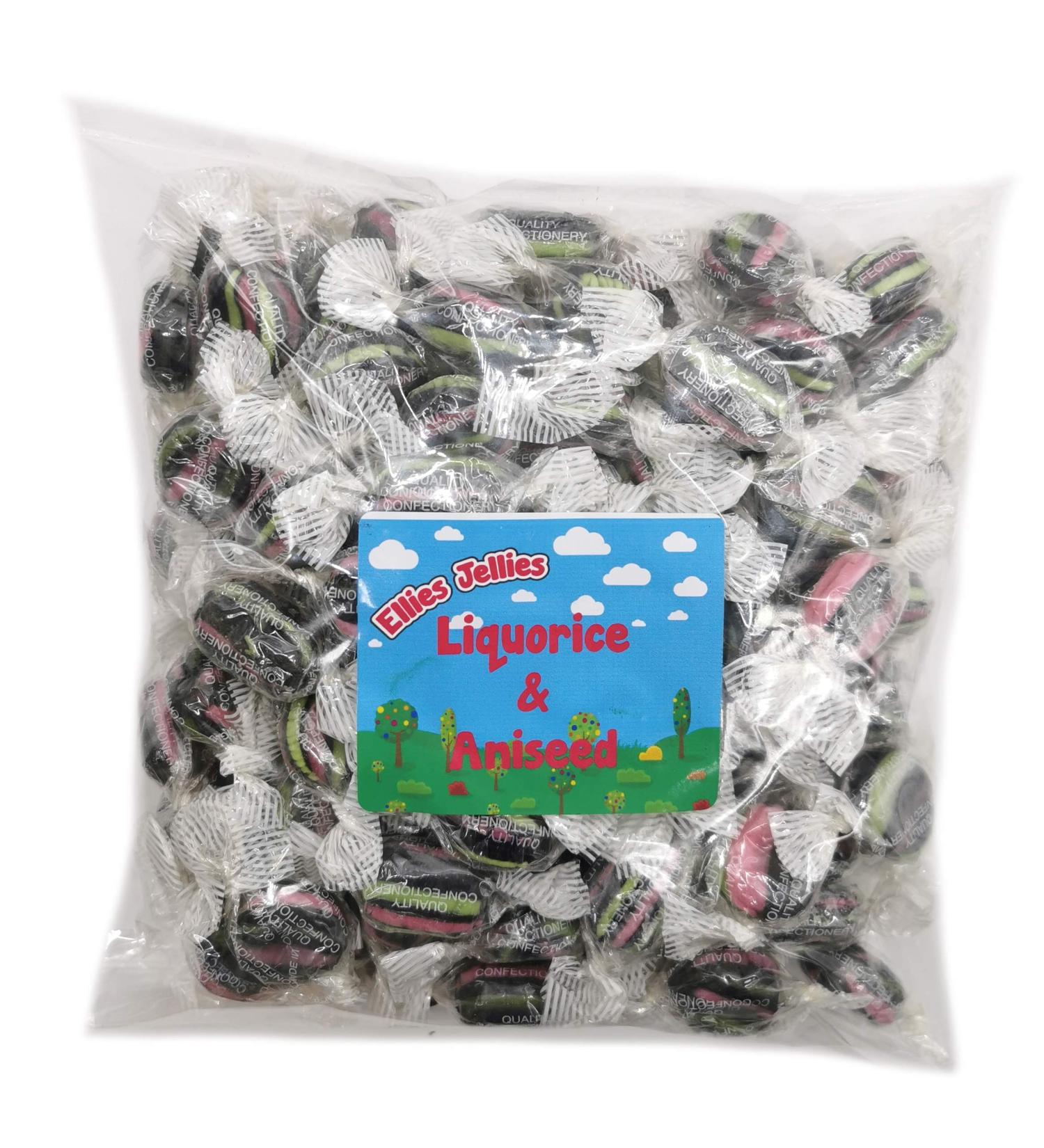 Ellies Jellies Liquorice & Aniseed 1kg Bag