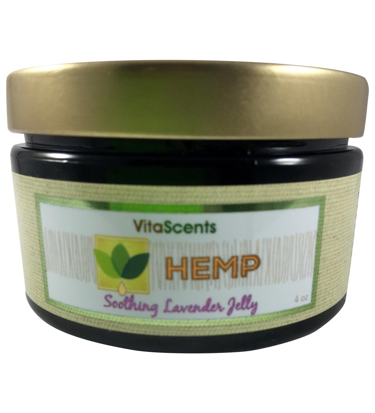 VitaScents Hemp Soothing Lavender Jelly for Muscular Pain Relief 4 oz