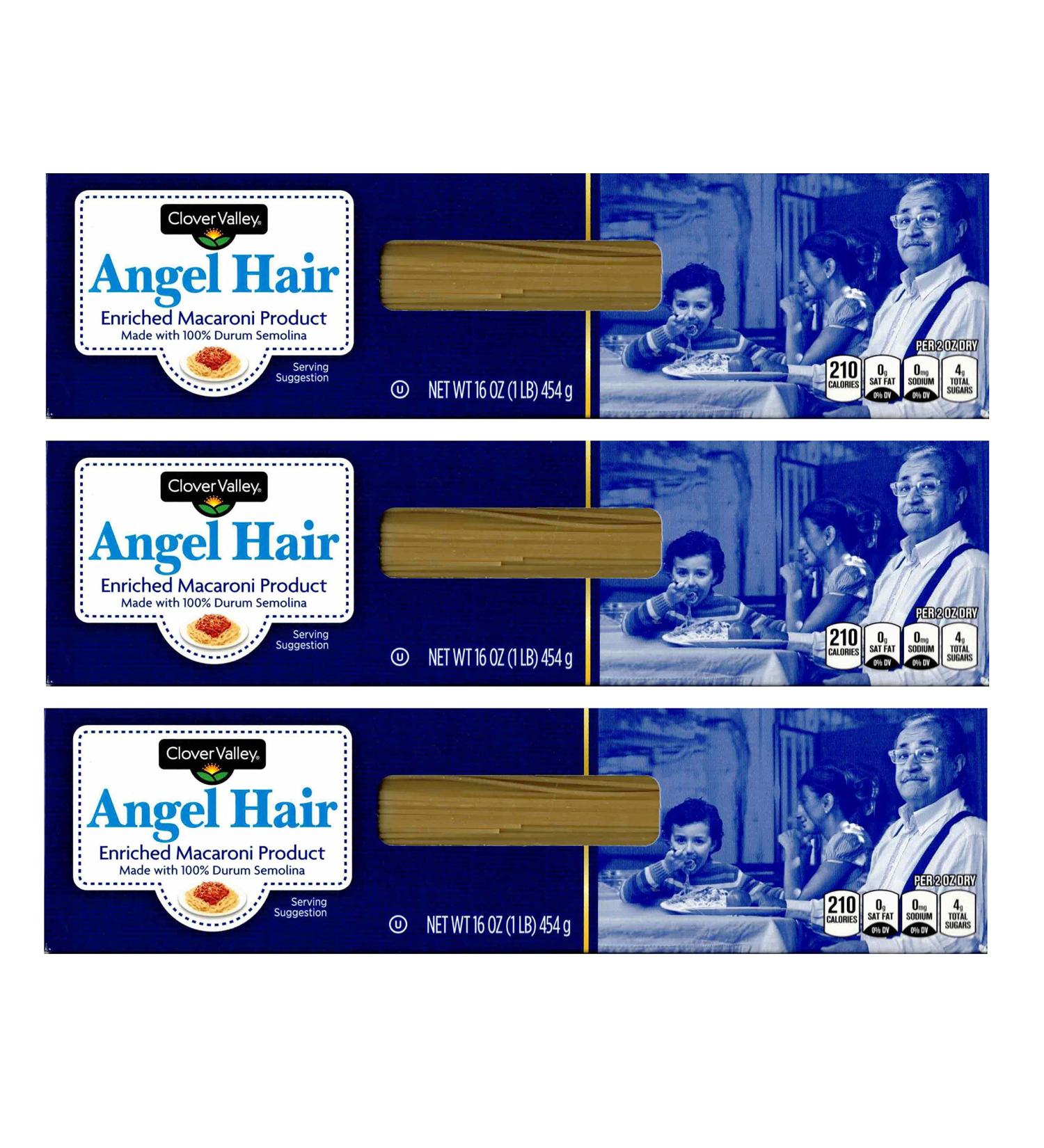Clover Valley Angel Hair Pasta 16 Oz - 3 Pack | Buy Online Now - Buy Online on GoSupps.com